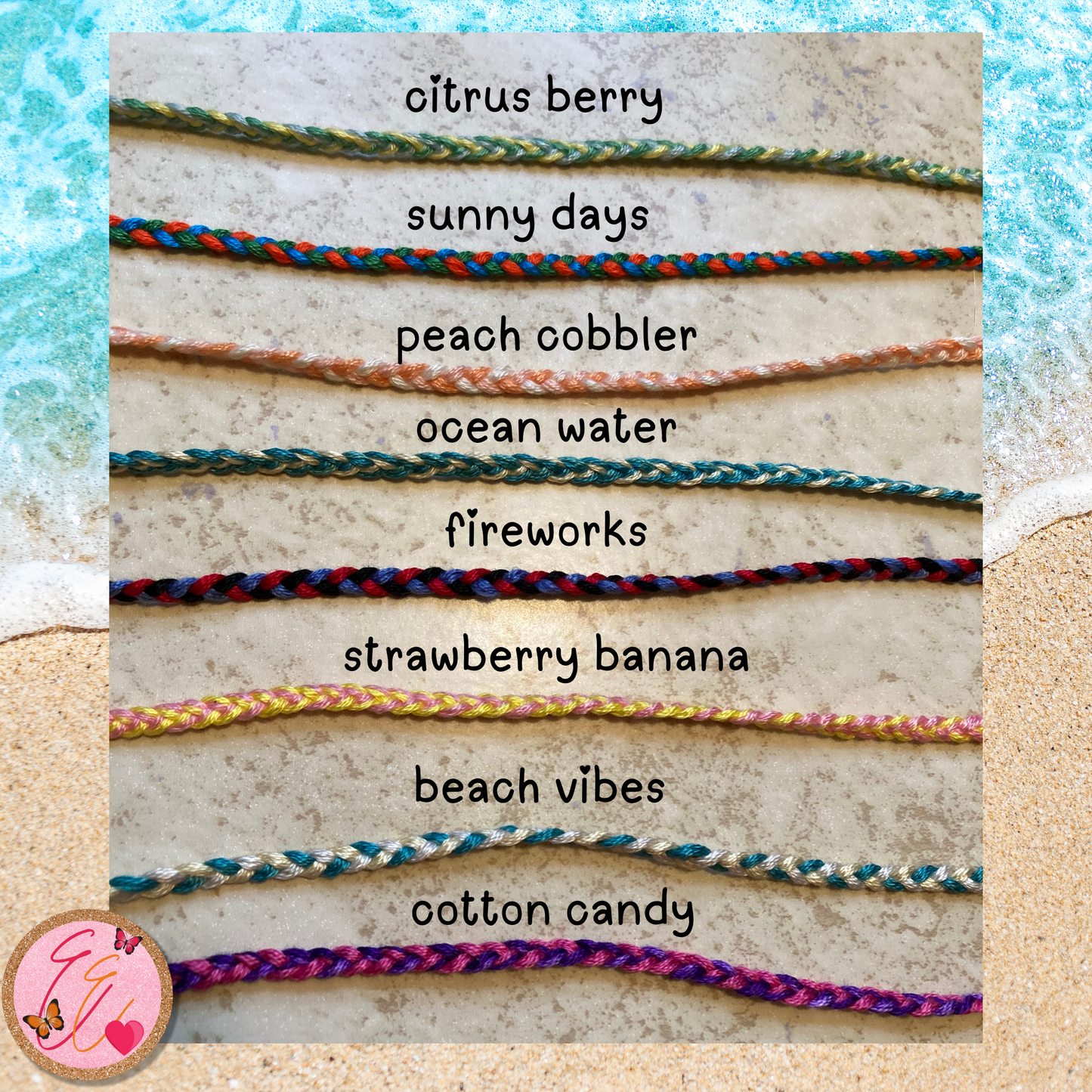 Custom Thread Braided Waterproof Anklets