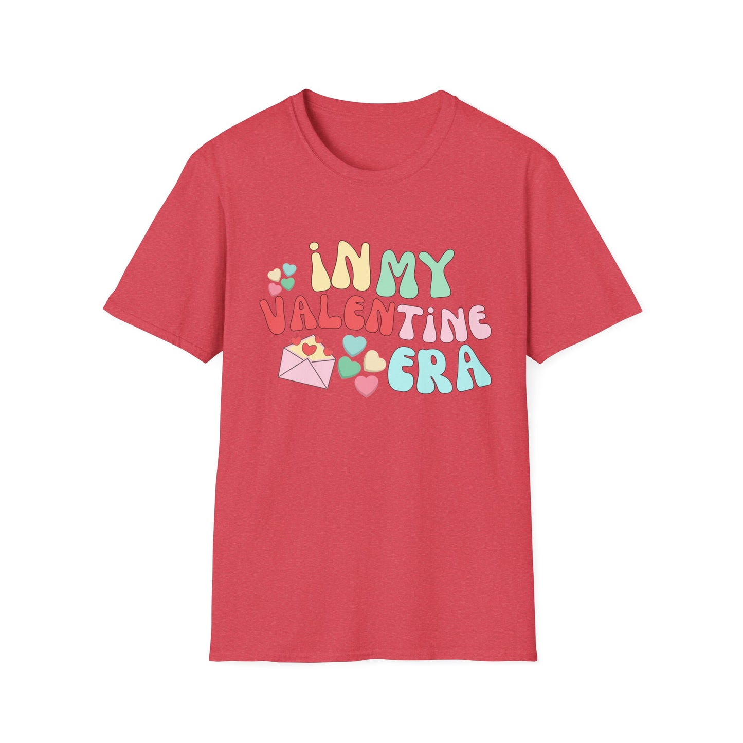 In My Valentine Era Unisex Softstyle T-Shirt, Swiftie Valentines Day T-Shirt, Gift for Her or Him for Valentines Day