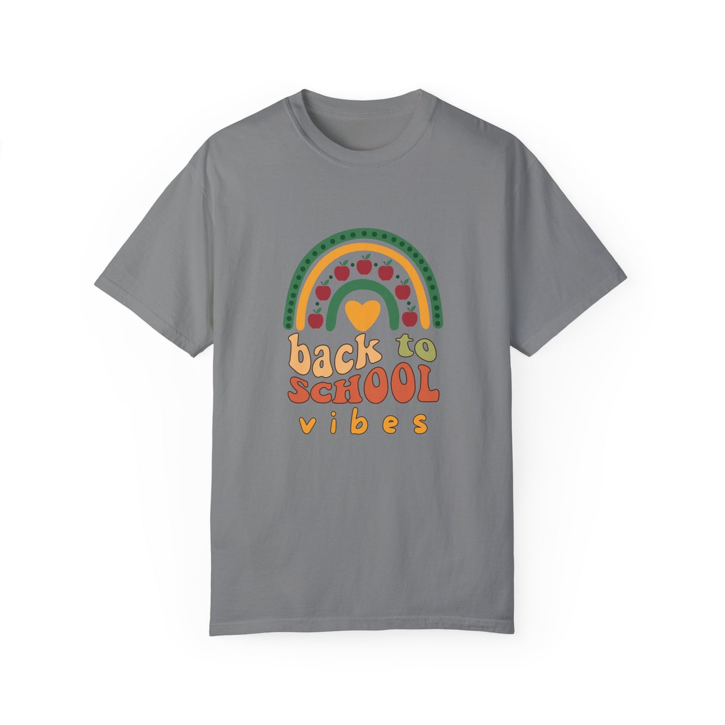 Back to School Vibes Unisex Comfort Colors Garment-Dyed T-shirt, Back to School Gift for Teacher Friends