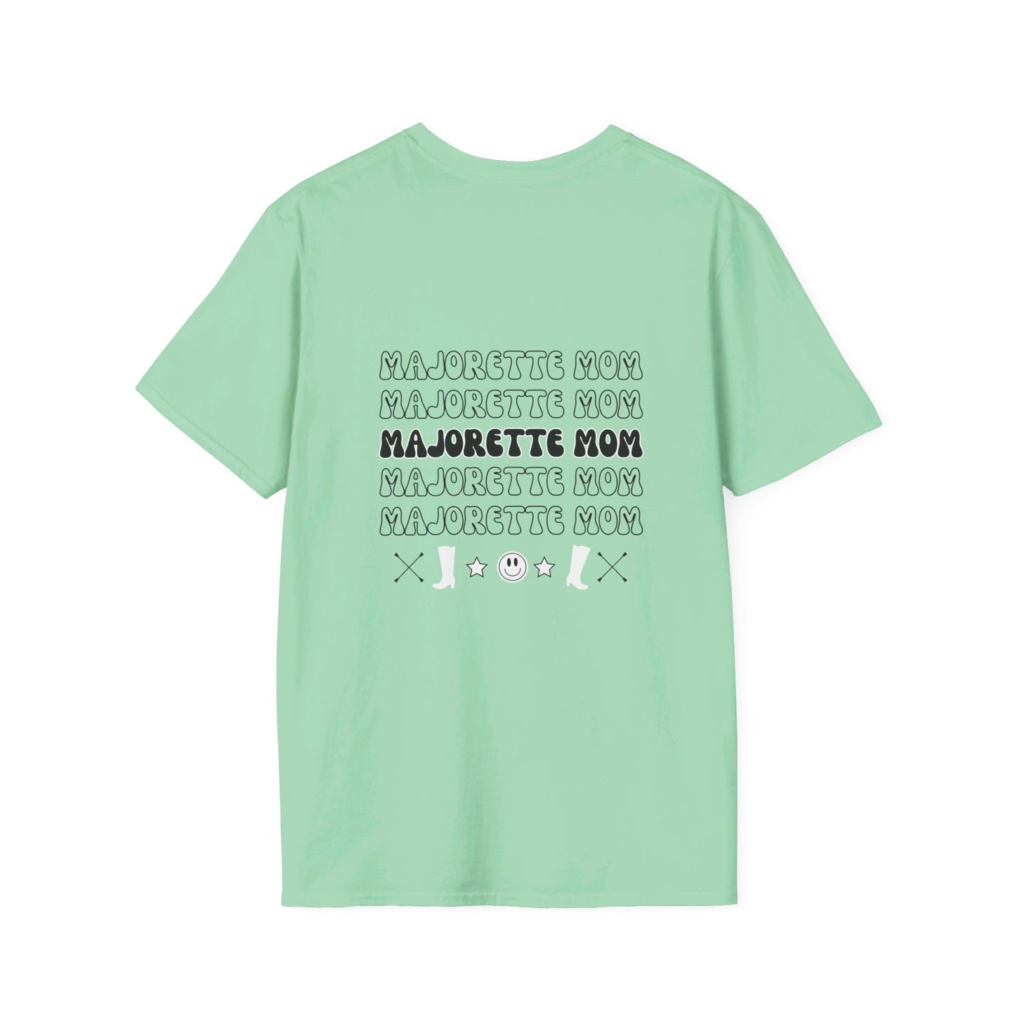 Majorette Mom Unisex Softstyle T-Shirt, Birthday Gift for Baton Twirler Mom Friday Night Lights