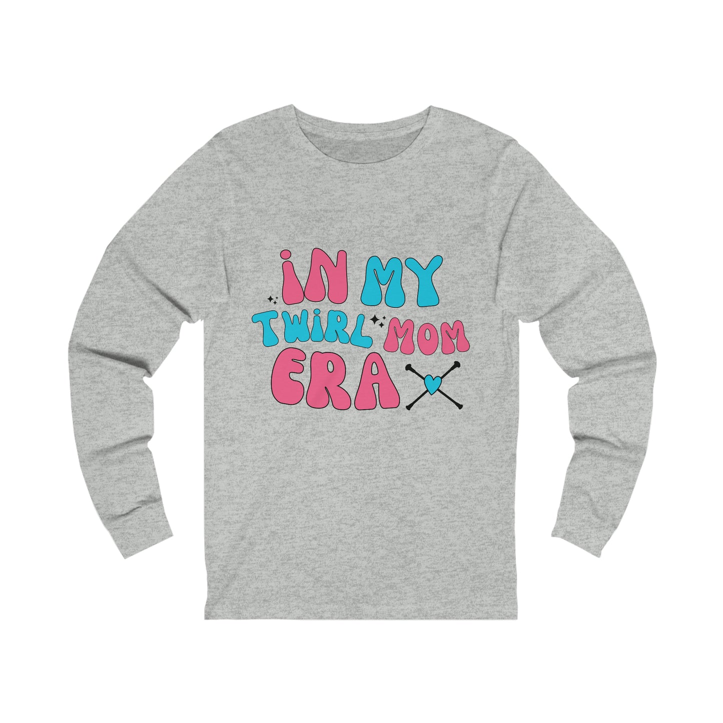 In My Twirl Mom Era Unisex Jersey Long Sleeve Tee, Baton Twirler Mom Shirt, Twirler Mom Gift