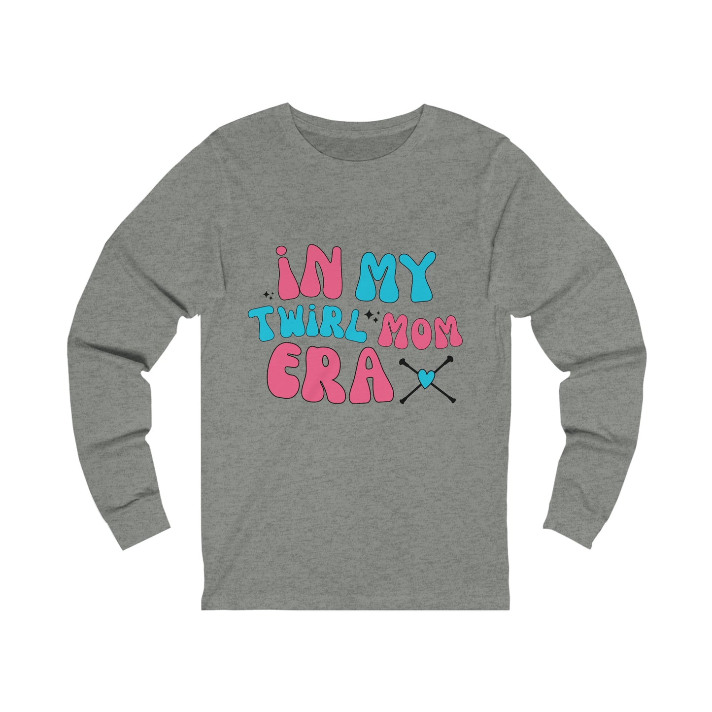 In My Twirl Mom Era Unisex Jersey Long Sleeve Tee, Baton Twirler Mom Shirt, Twirler Mom Gift