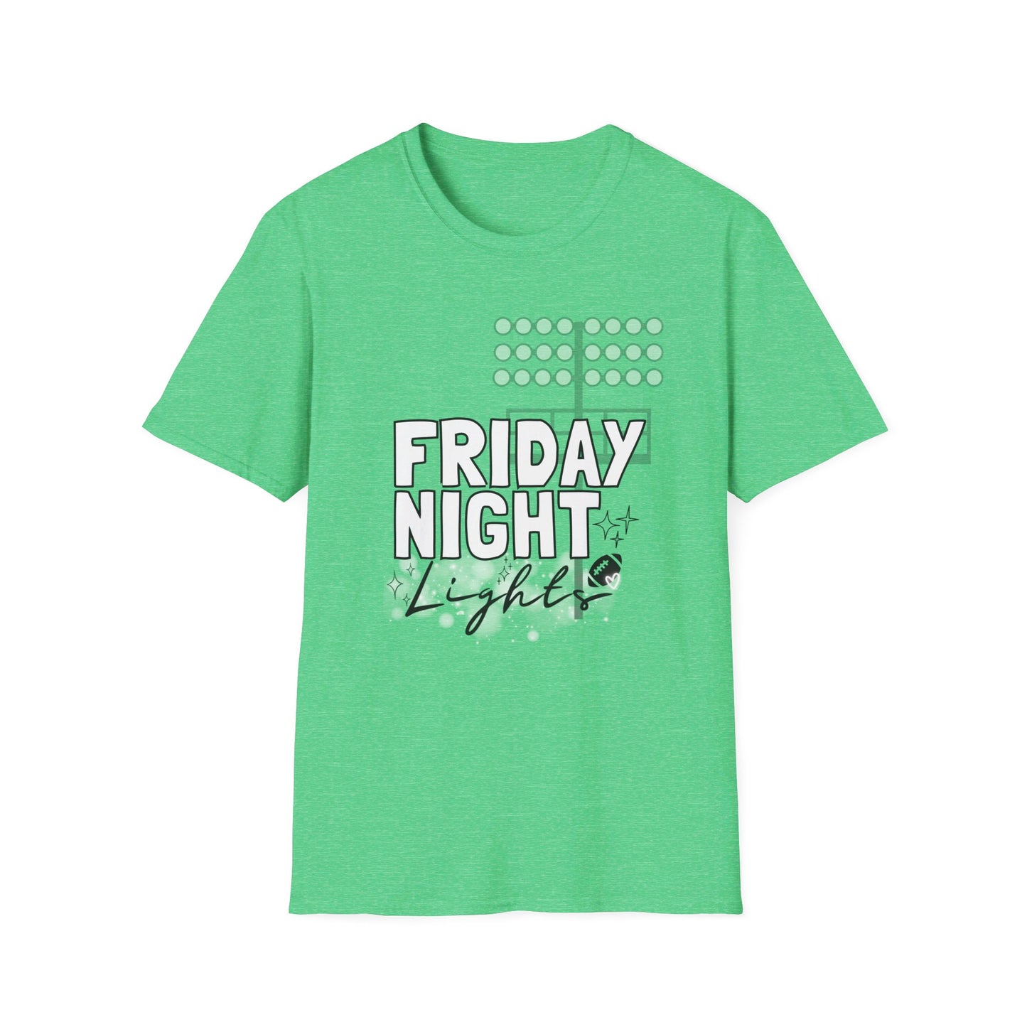 Friday Night Lights Football Game Unisex Softstyle T-Shirt, Birthday Gift for Football Cheer Band Mom