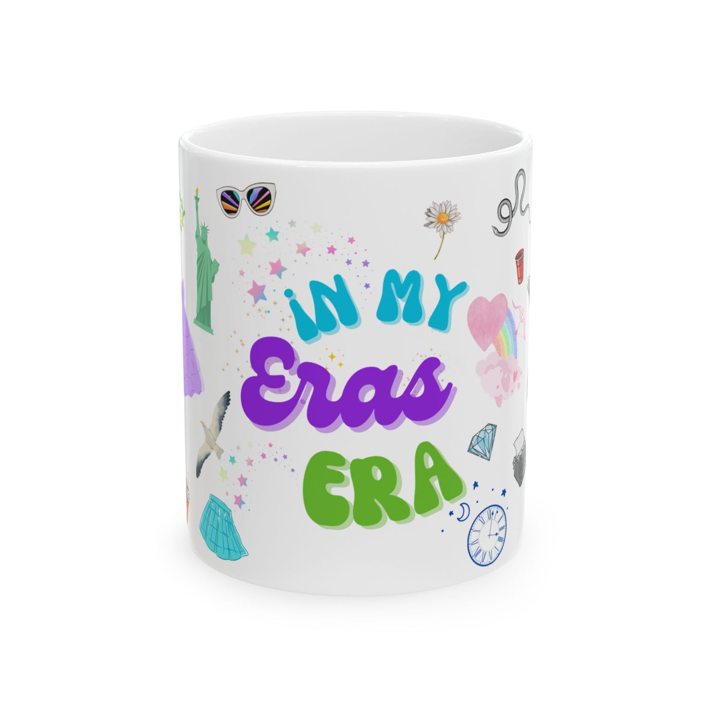 In My Eras Era Swiftie Collage Ceramic Mug 11oz, Swiftie Coffee Cup, Swiftie Gift, Taylor Swift Fan Mug