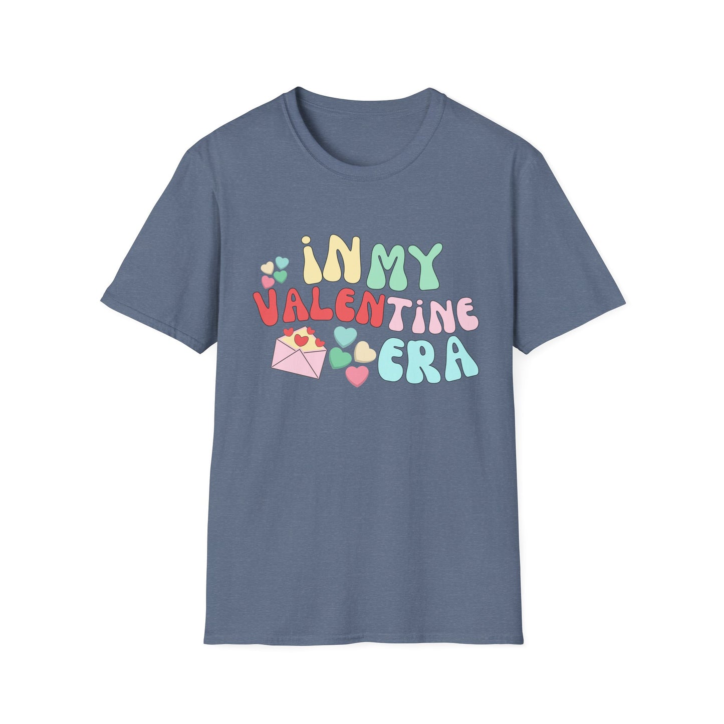 In My Valentine Era Unisex Softstyle T-Shirt, Swiftie Valentines Day T-Shirt, Gift for Her or Him for Valentines Day