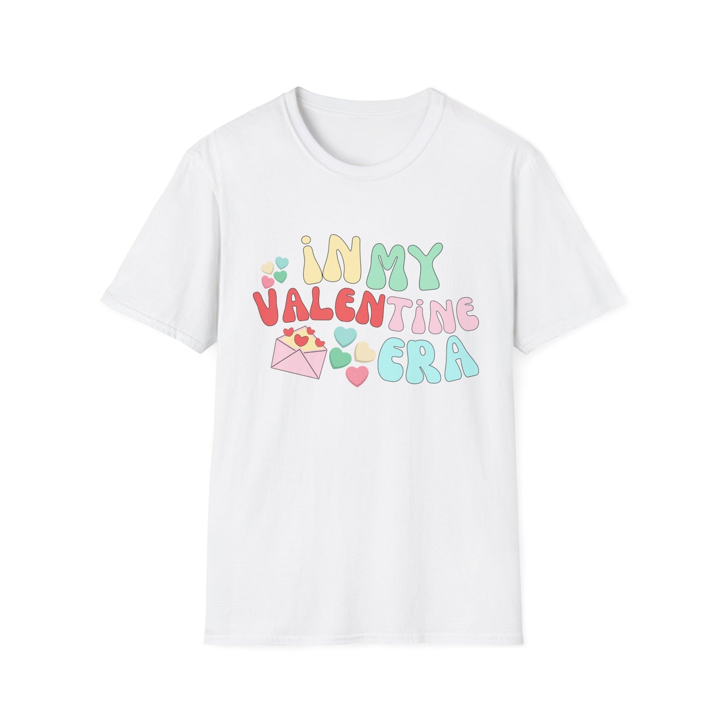 In My Valentine Era Unisex Softstyle T-Shirt, Swiftie Valentines Day T-Shirt, Gift for Her or Him for Valentines Day
