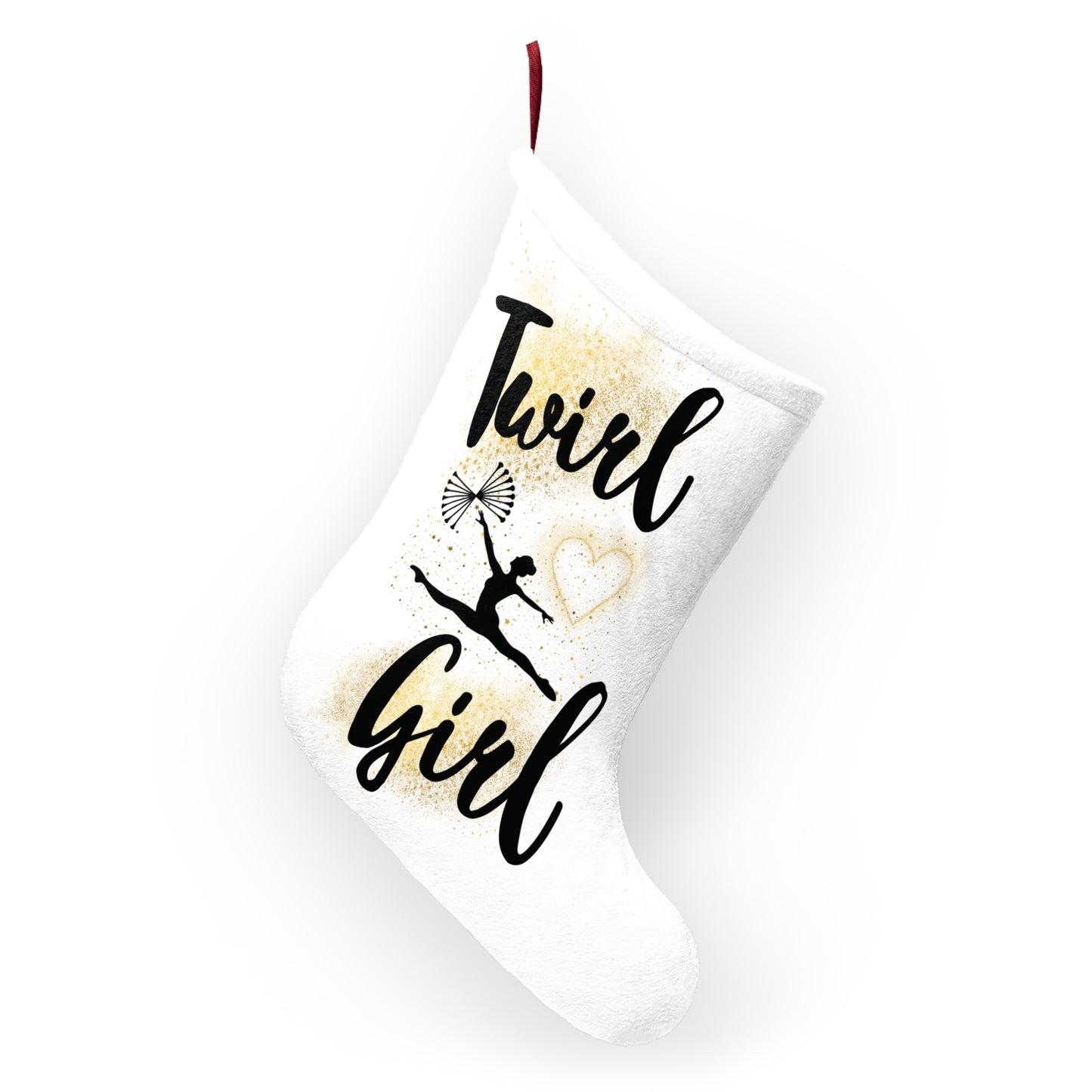 Twirl Girl Baton Twirler or Majorette Christmas Stocking, Christmas Gift for Twirler