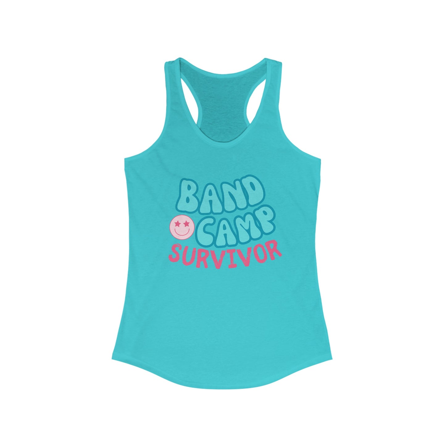 Band Camp Survivor Womens Ideal Racerback Tank, Marching Band Friend Birthday Gift