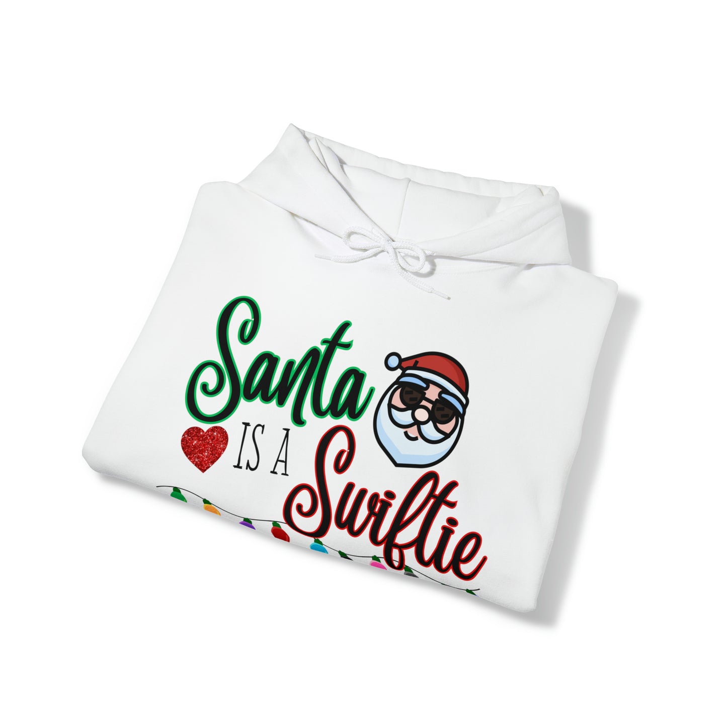 Santa is a Swiftie Unisex Hooded Sweatshirt, Taylor Swift Fan Hoodie, Swiftie Hoodie, Swiftie Christmas Shirt, Swiftie Gift