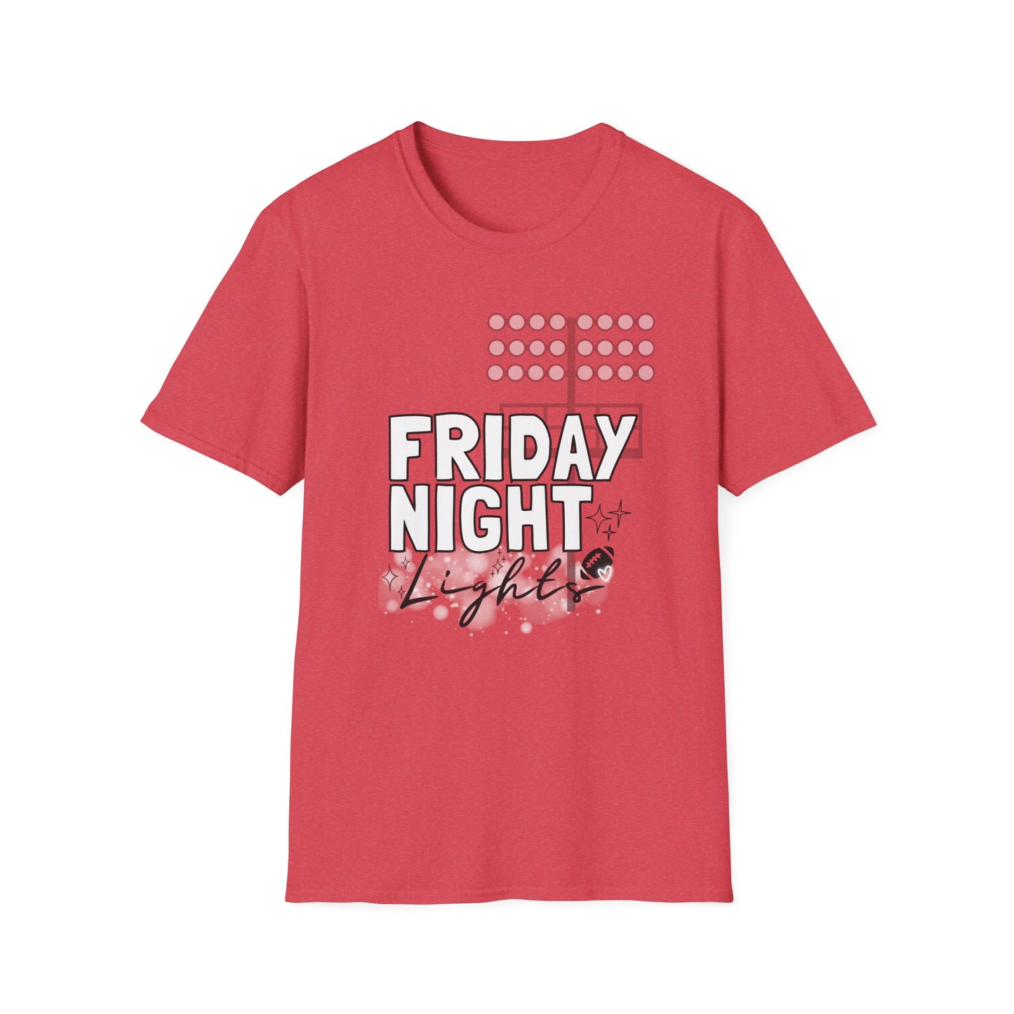 Friday Night Lights Football Game Unisex Softstyle T-Shirt, Birthday Gift for Football Cheer Band Mom