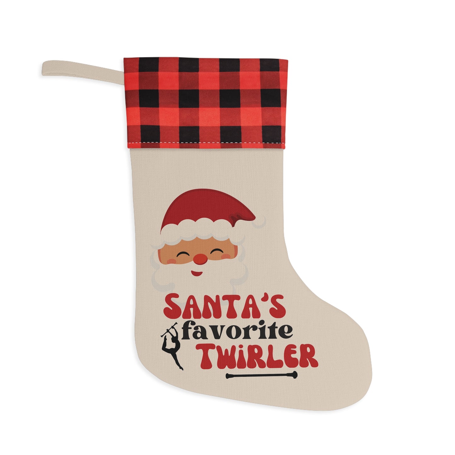 Twirler Christmas Stocking, Majorette Holiday Stocking, Christmas Decoration, Santas Favorite Twirler Stocking, Baton Twirler Gift