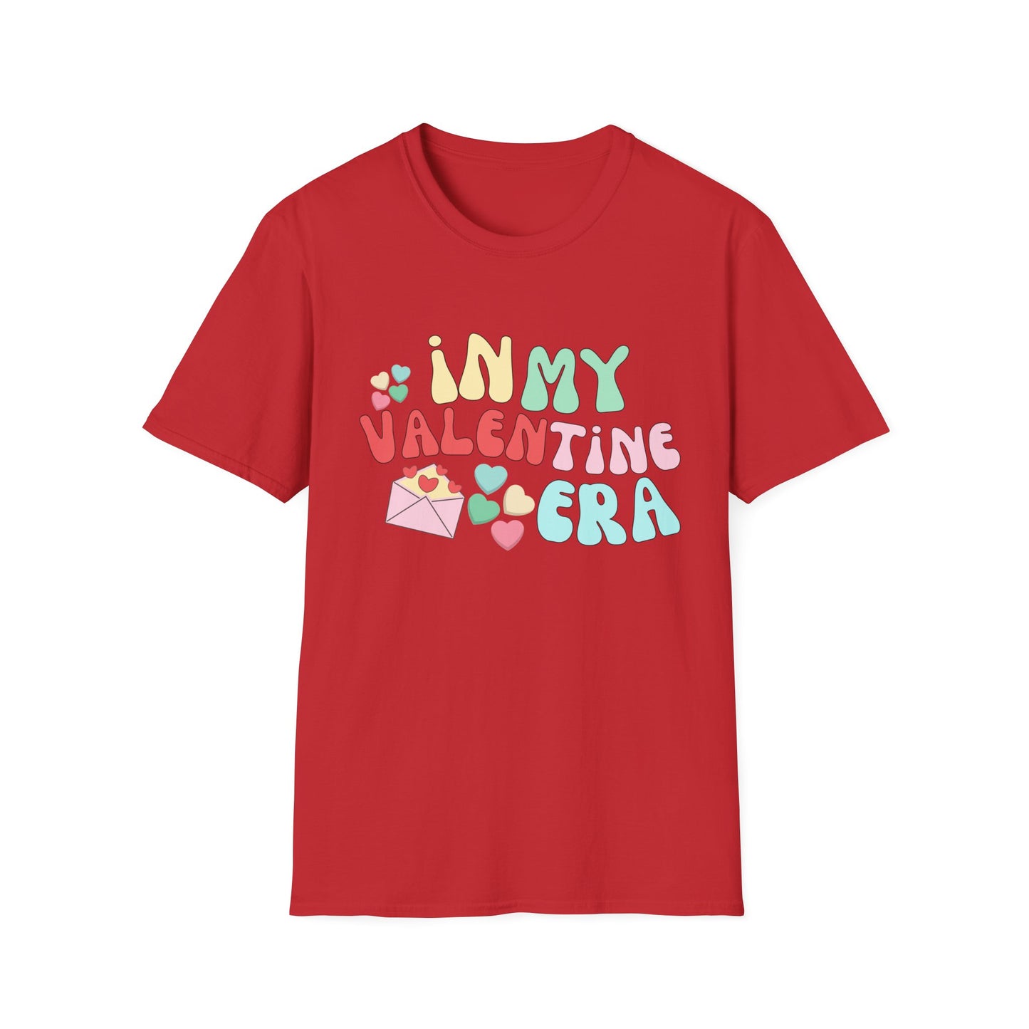 In My Valentine Era Unisex Softstyle T-Shirt, Swiftie Valentines Day T-Shirt, Gift for Her or Him for Valentines Day