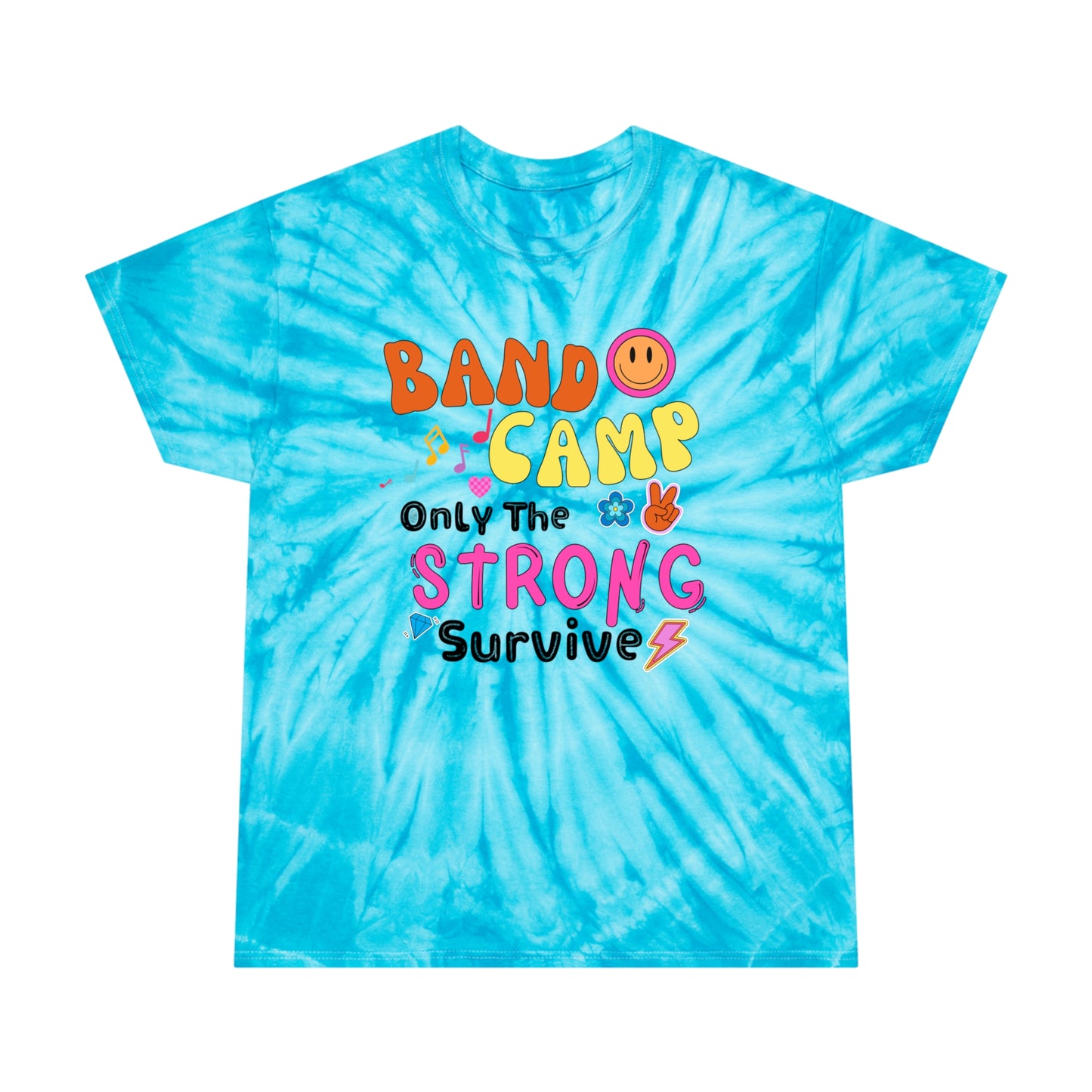 Band Camp Only the Strong Survive Retro Cyclone Tie-Dye Tee, Birthday Gift for Marching Band Friend