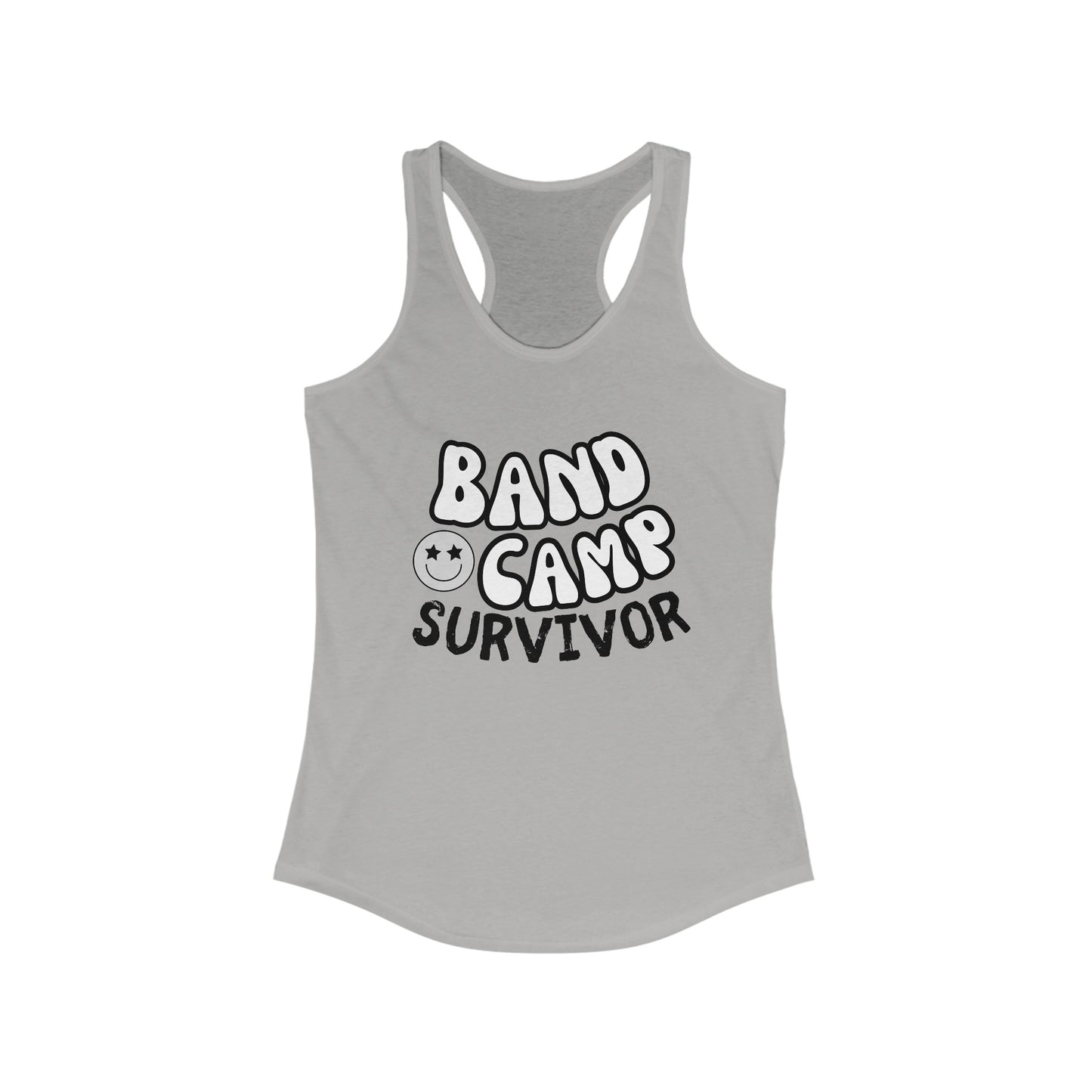 Band Camp Survivor Womens Ideal Racerback Tank, Marching Band Friend Birthday Gift