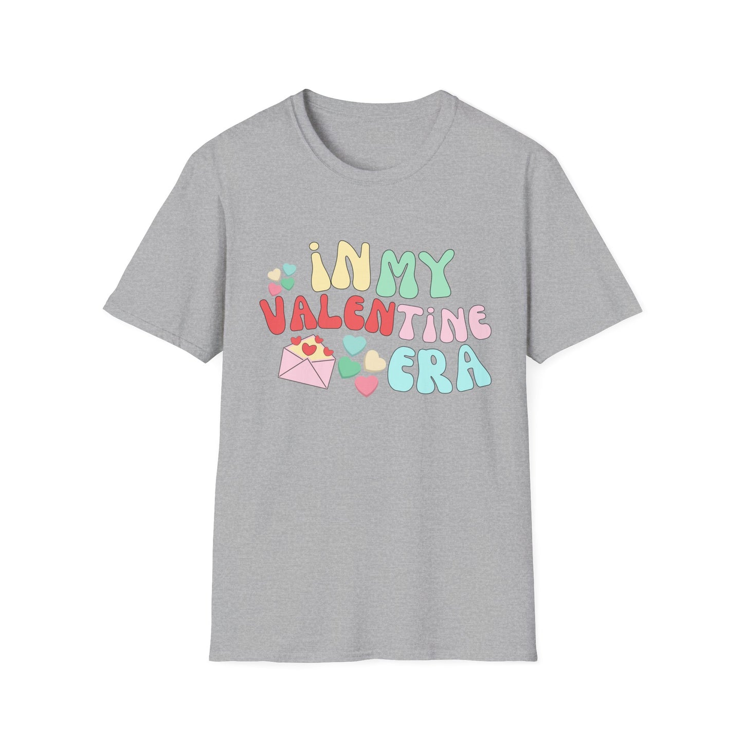In My Valentine Era Unisex Softstyle T-Shirt, Swiftie Valentines Day T-Shirt, Gift for Her or Him for Valentines Day