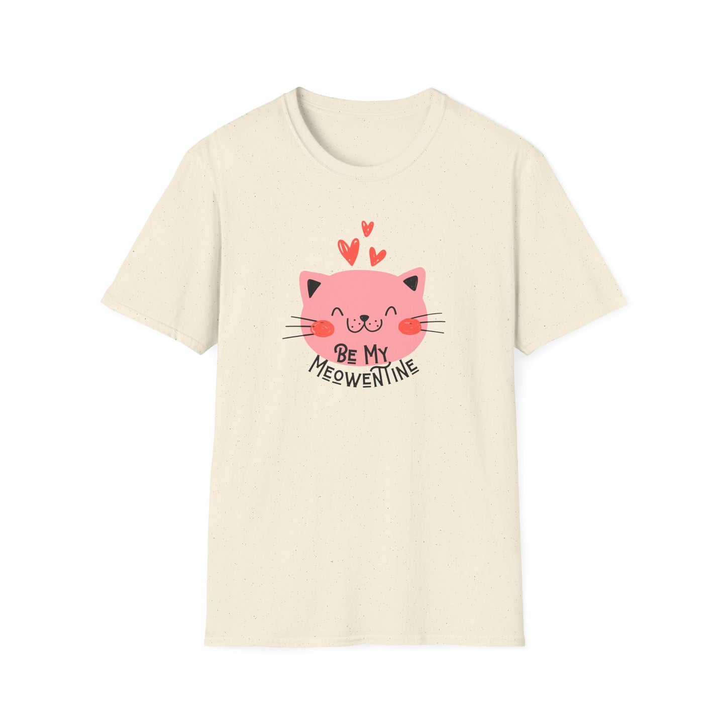 Be My Meowentine Unisex Softstyle T-Shirt, Cat Valentines Day T-Shirt, Gift for Her or Him for Valentines Day