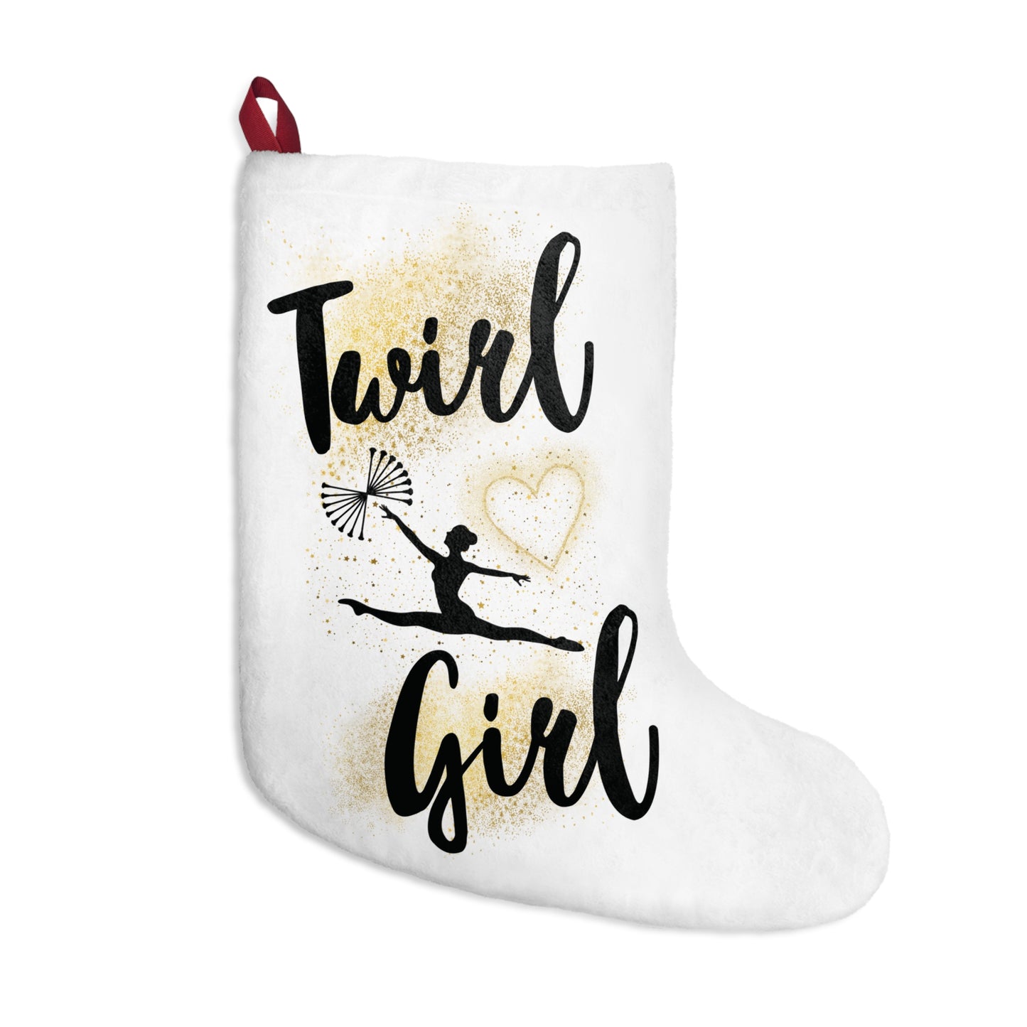 Twirl Girl Baton Twirler or Majorette Christmas Stocking, Christmas Gift for Twirler