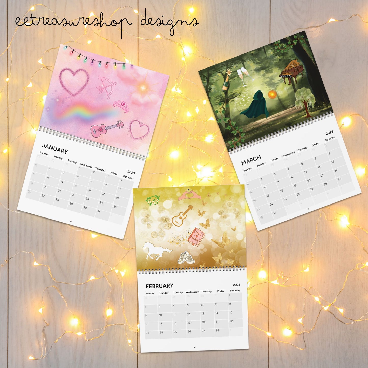 2025 Calendar, Music Lovers Gift, Eras Calendar, Music Tour, Pop Singer Fan, Wall Calendar, Gift for Music Enthusiasts, Music History