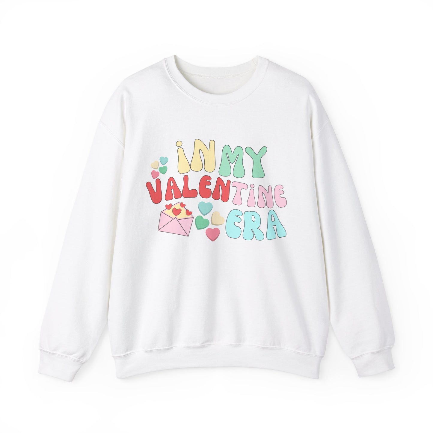 In My Valentine Era Unisex Heavy Blend Crewneck Sweatshirt, Gift for Her or Him for Valentines Day