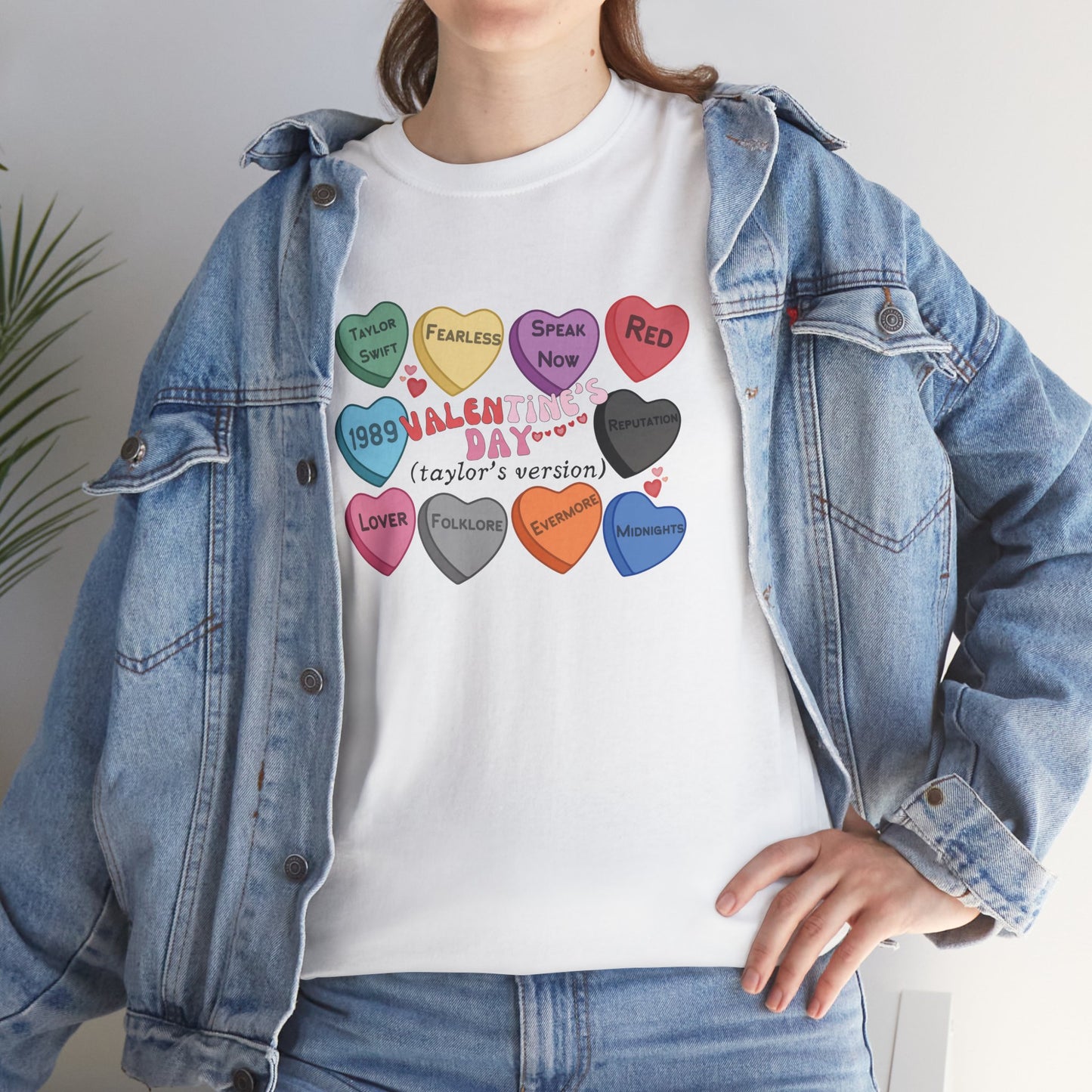 Valentines Day Taylor’s Version Candy Hearts Eras Unisex Heavy Cotton Tee