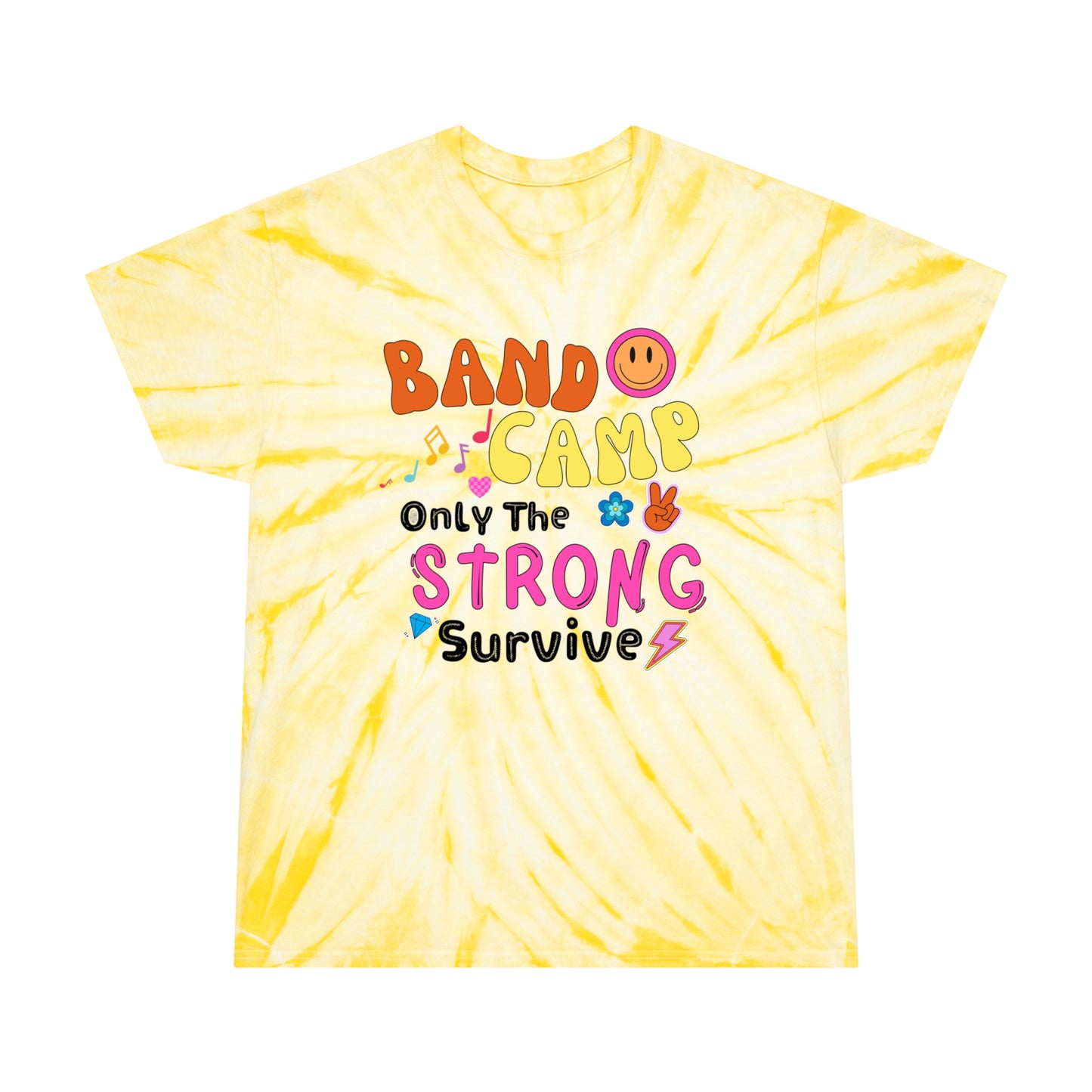 Band Camp Only the Strong Survive Retro Cyclone Tie-Dye Tee, Birthday Gift for Marching Band Friend