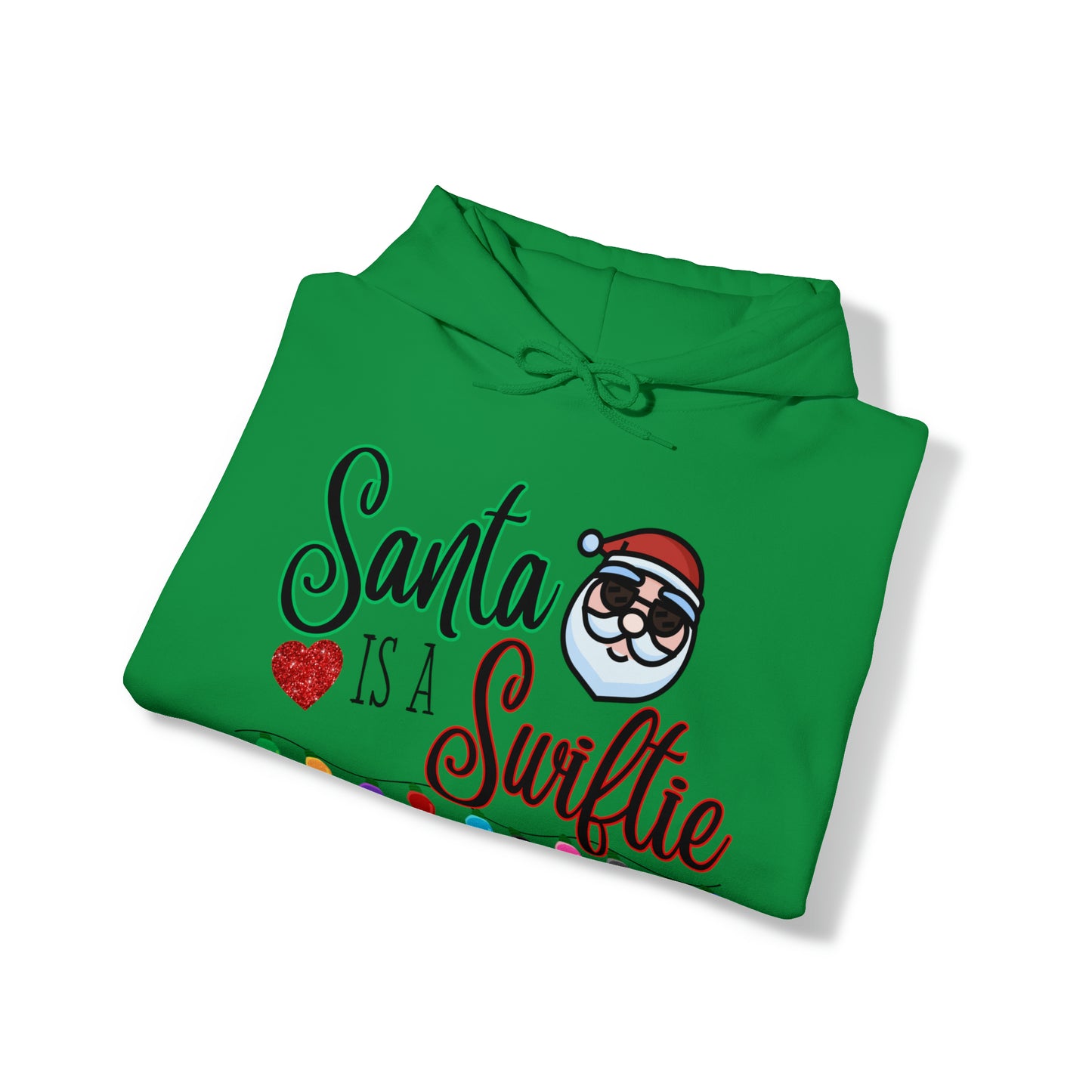 Santa is a Swiftie Unisex Hooded Sweatshirt, Taylor Swift Fan Hoodie, Swiftie Hoodie, Swiftie Christmas Shirt, Swiftie Gift