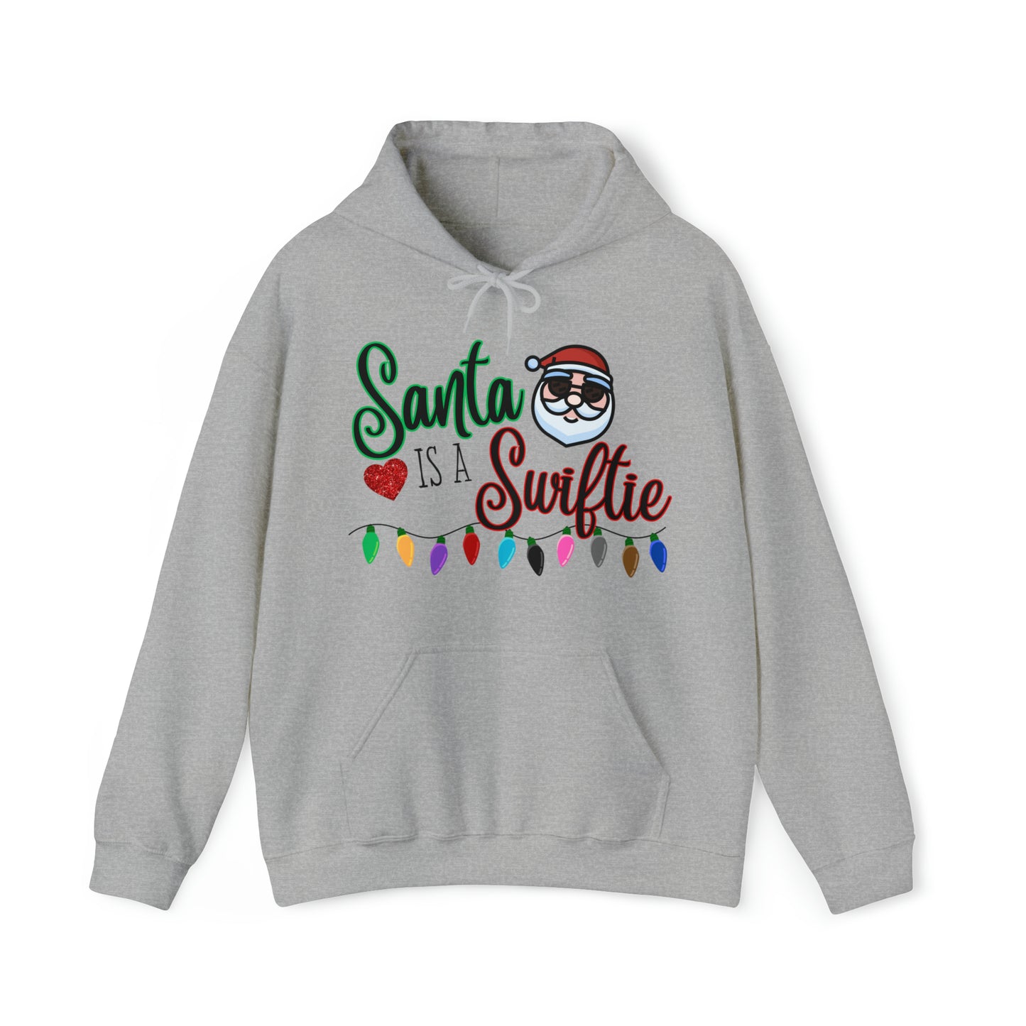 Santa is a Swiftie Unisex Hooded Sweatshirt, Taylor Swift Fan Hoodie, Swiftie Hoodie, Swiftie Christmas Shirt, Swiftie Gift