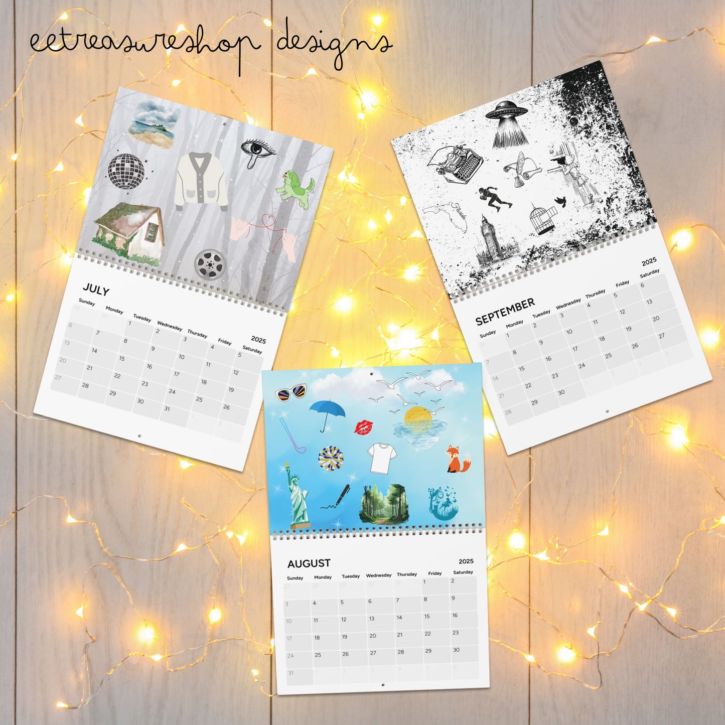 2025 Calendar, Music Lovers Gift, Eras Calendar, Music Tour, Pop Singer Fan, Wall Calendar, Gift for Music Enthusiasts, Music History