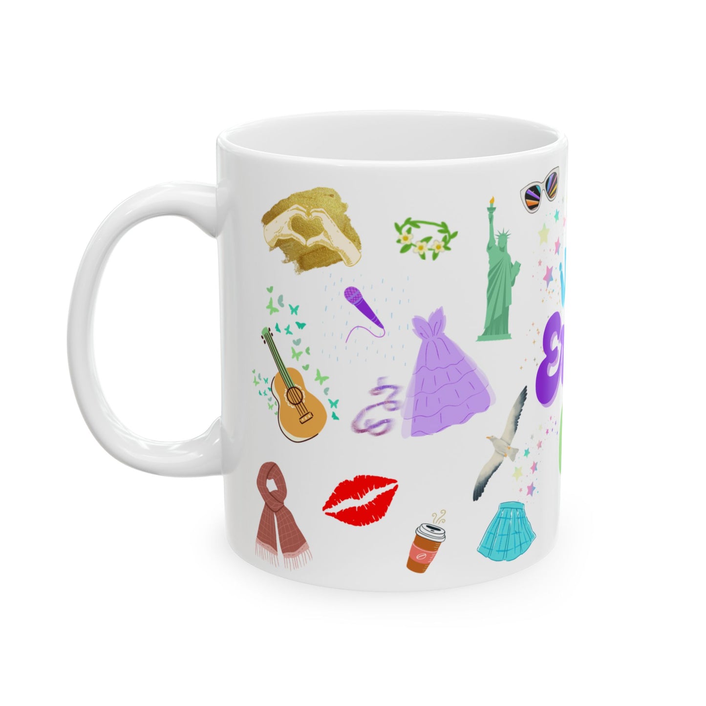 In My Eras Era Swiftie Collage Ceramic Mug 11oz, Swiftie Coffee Cup, Swiftie Gift, Taylor Swift Fan Mug