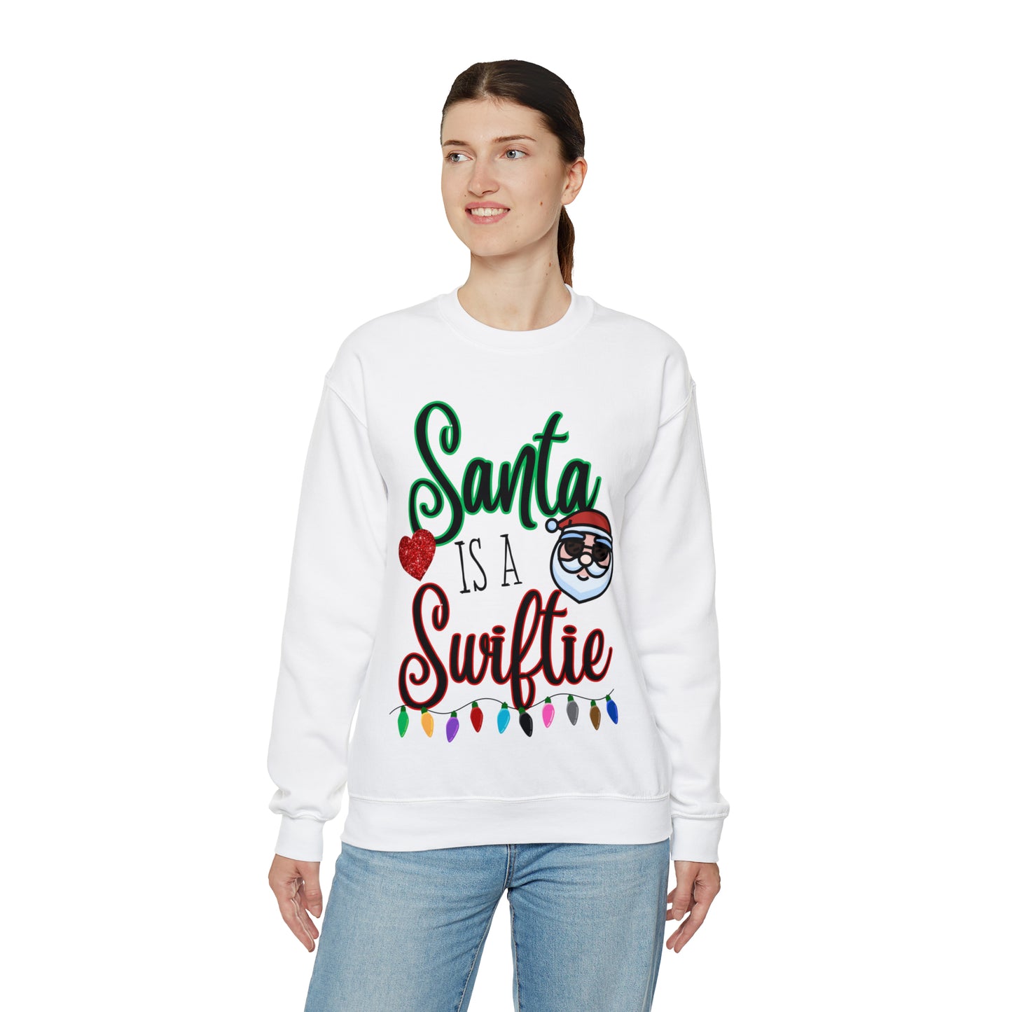 Santa is a Swiftie Unisex Crewneck Sweatshirt, Swiftie Taylor Swift Shirt, Swiftie Christmas Gift