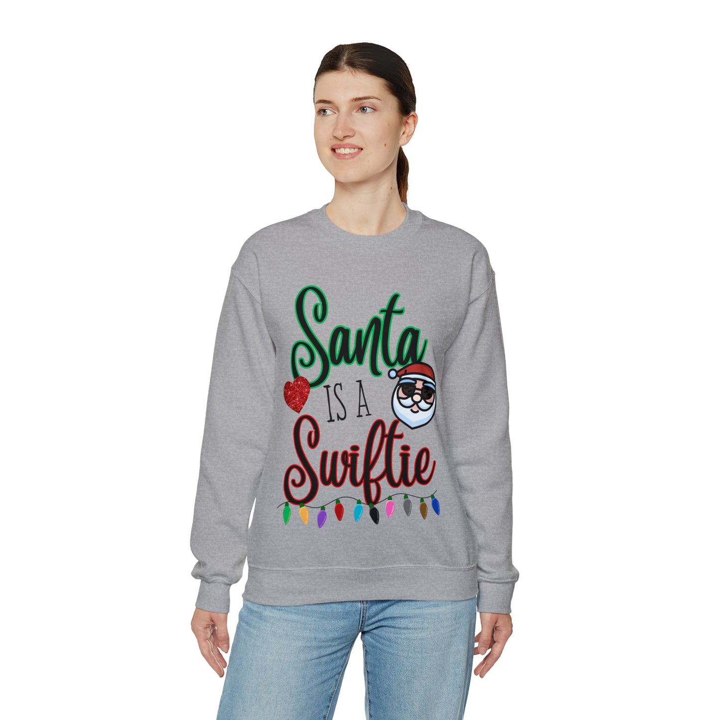 Santa is a Swiftie Unisex Crewneck Sweatshirt, Swiftie Taylor Swift Shirt, Swiftie Christmas Gift