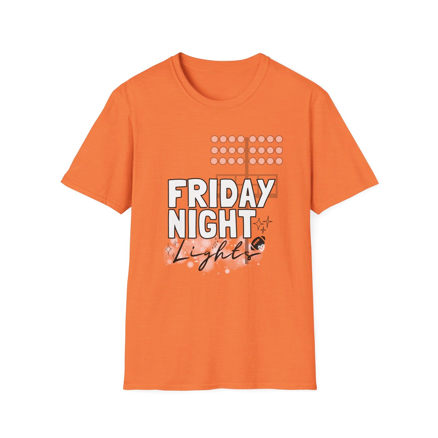 Friday Night Lights Football Game Unisex Softstyle T-Shirt, Birthday Gift for Football Cheer Band Mom