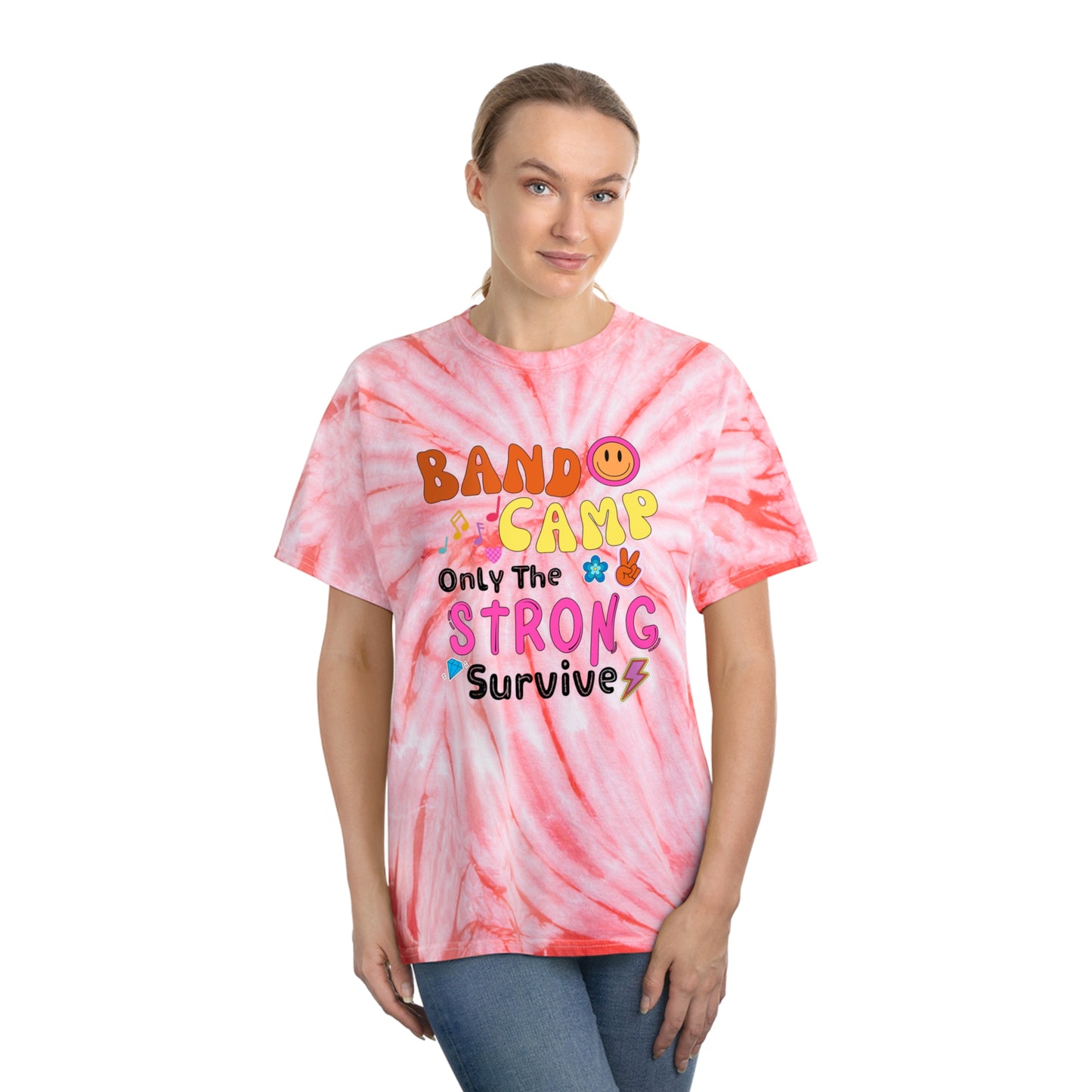 Band Camp Only the Strong Survive Retro Cyclone Tie-Dye Tee, Birthday Gift for Marching Band Friend