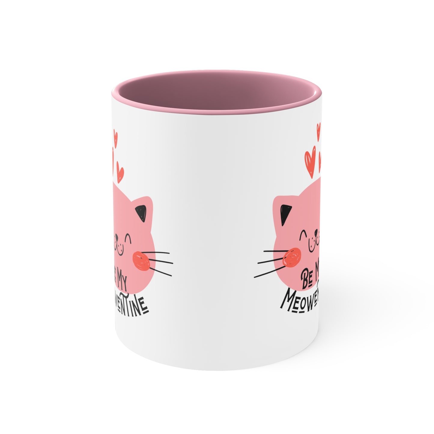Be My Meowentine Valentines Coffee Mug, 11oz Cat Cute Coffee Cup, Cat Pink Cute Love Mug, Valentines Gift for Friend