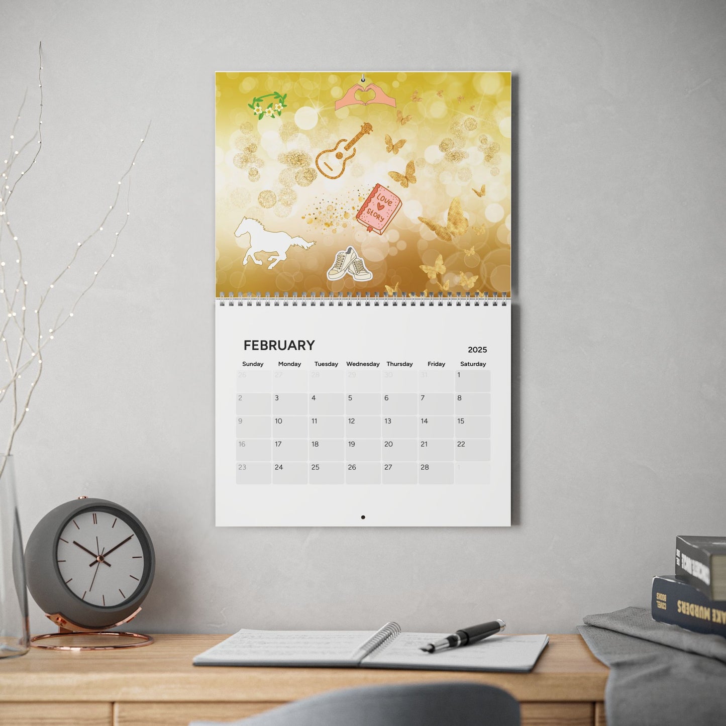 2025 Calendar, Music Lovers Gift, Eras Calendar, Music Tour, Pop Singer Fan, Wall Calendar, Gift for Music Enthusiasts, Music History