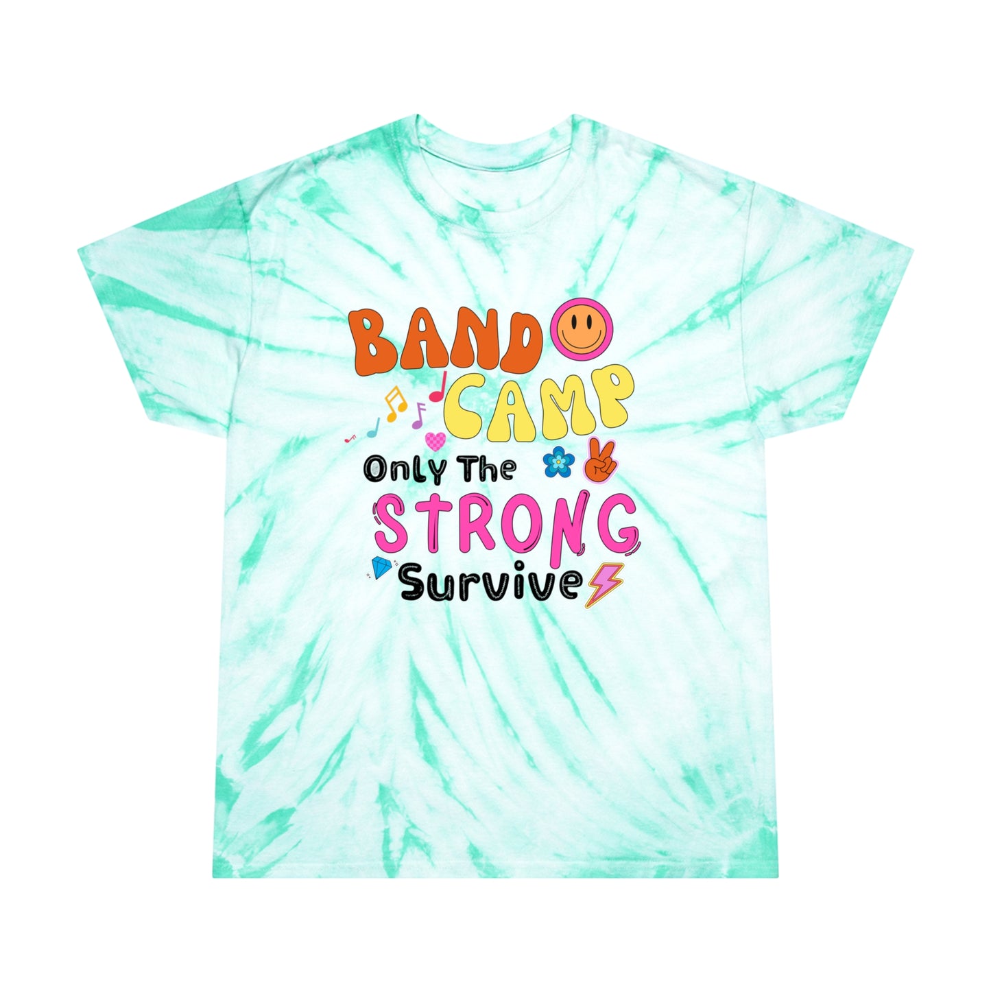 Band Camp Only the Strong Survive Retro Cyclone Tie-Dye Tee, Birthday Gift for Marching Band Friend