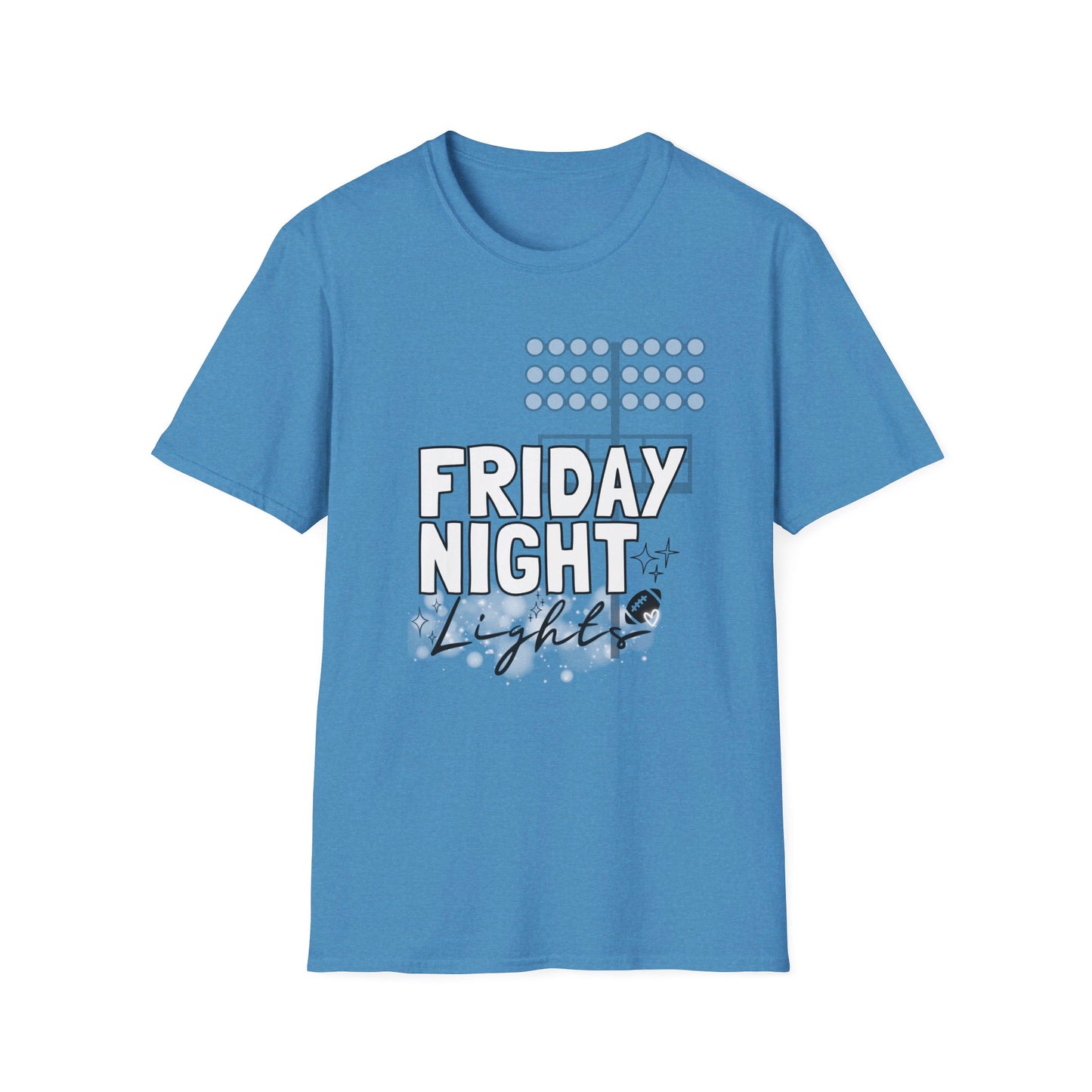 Friday Night Lights Football Game Unisex Softstyle T-Shirt, Birthday Gift for Football Cheer Band Mom