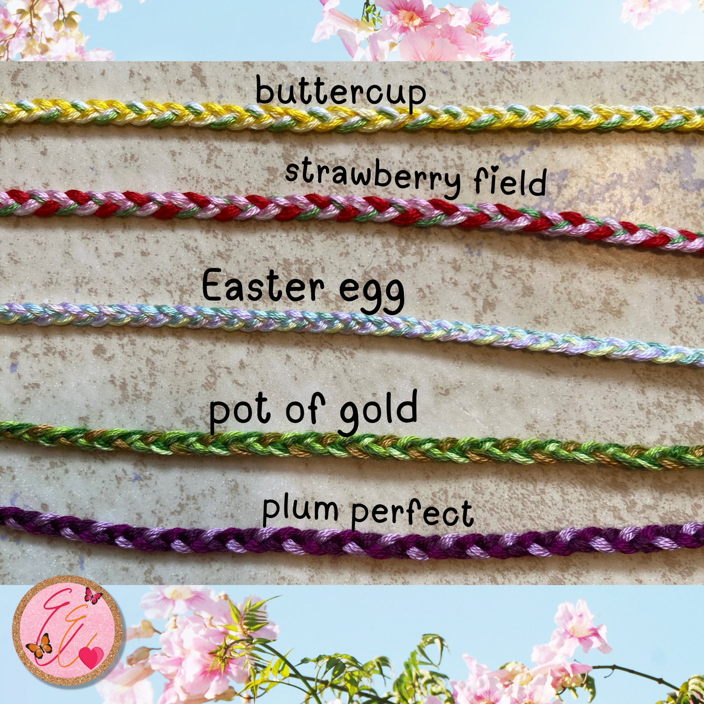 Custom Thread Braided Waterproof Anklets