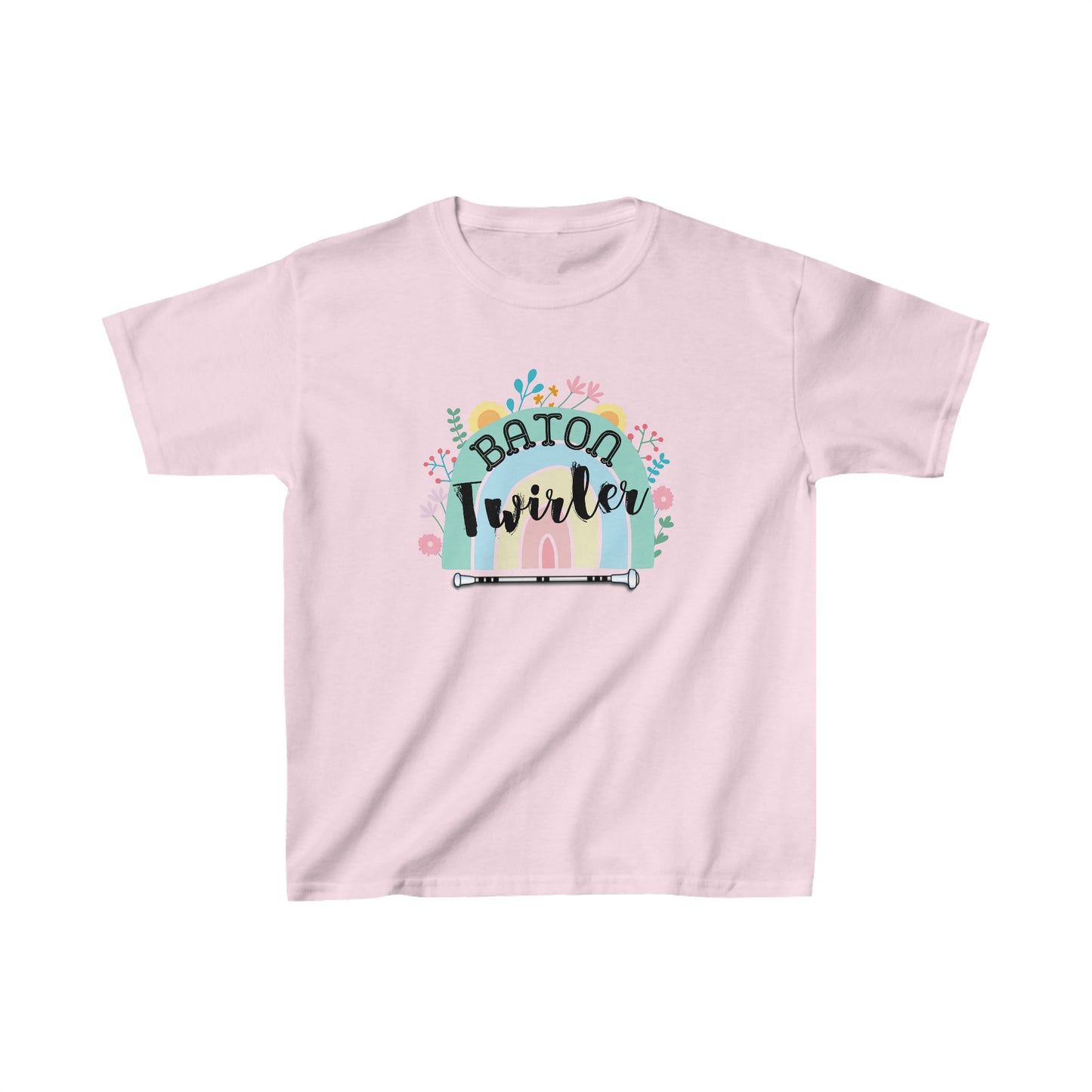Baton Twirler Kids Heavy Cotton Tee, Competition Gift for Twirler Daughter, Recital Gift for Twirler Student