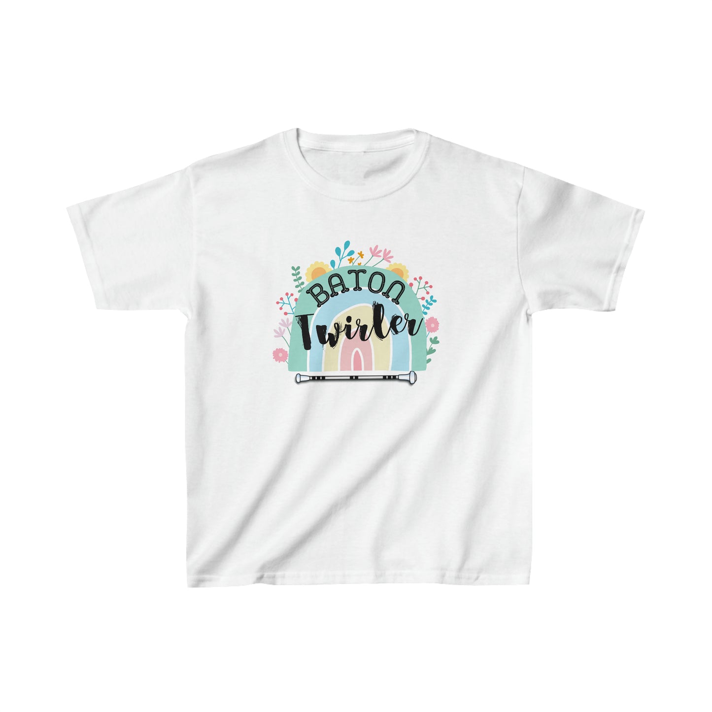 Baton Twirler Kids Heavy Cotton Tee, Competition Gift for Twirler Daughter, Recital Gift for Twirler Student