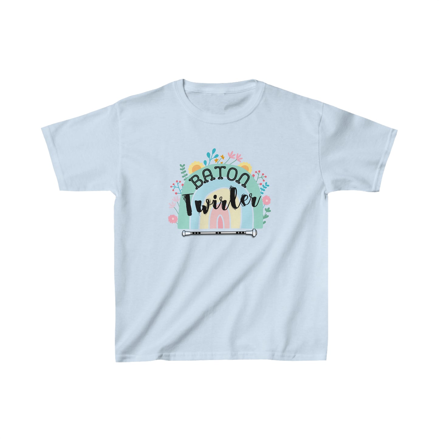 Baton Twirler Kids Heavy Cotton Tee, Competition Gift for Twirler Daughter, Recital Gift for Twirler Student
