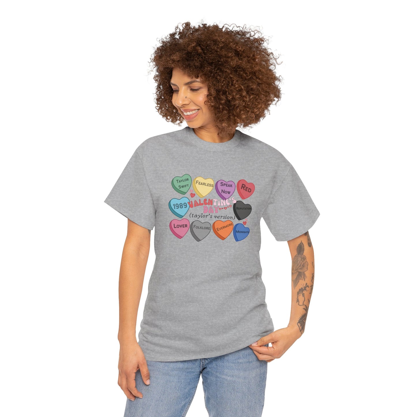 Valentines Day Taylor’s Version Candy Hearts Eras Unisex Heavy Cotton Tee