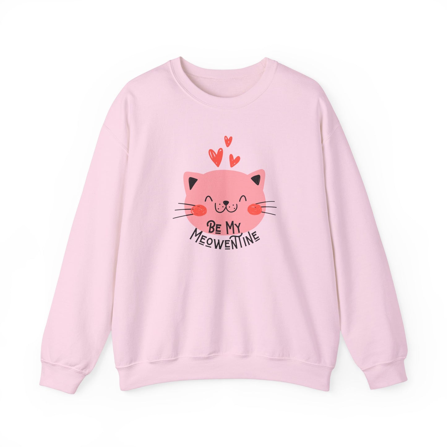 Be My Meowentine Valentines Day Unisex Heavy Blend Crewneck Sweatshirt, Cat Valentines Shirt, Gift for Her or Him for Valentines Day