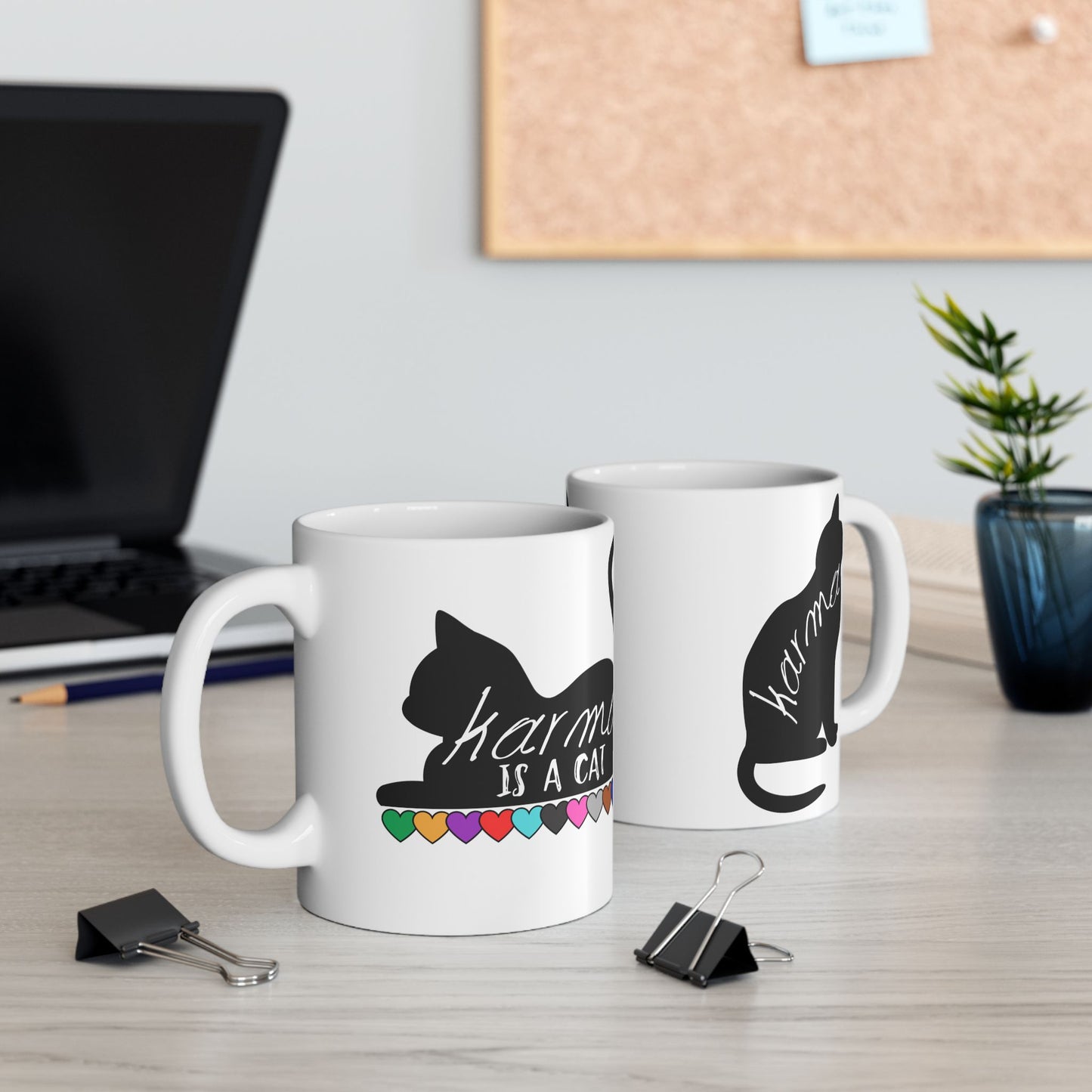 Karma is a Cat Swiftie Ceramic Mug 11oz, Swiftie Coffee Cup, Swiftie Gift, Taylor Swift Fan Mug