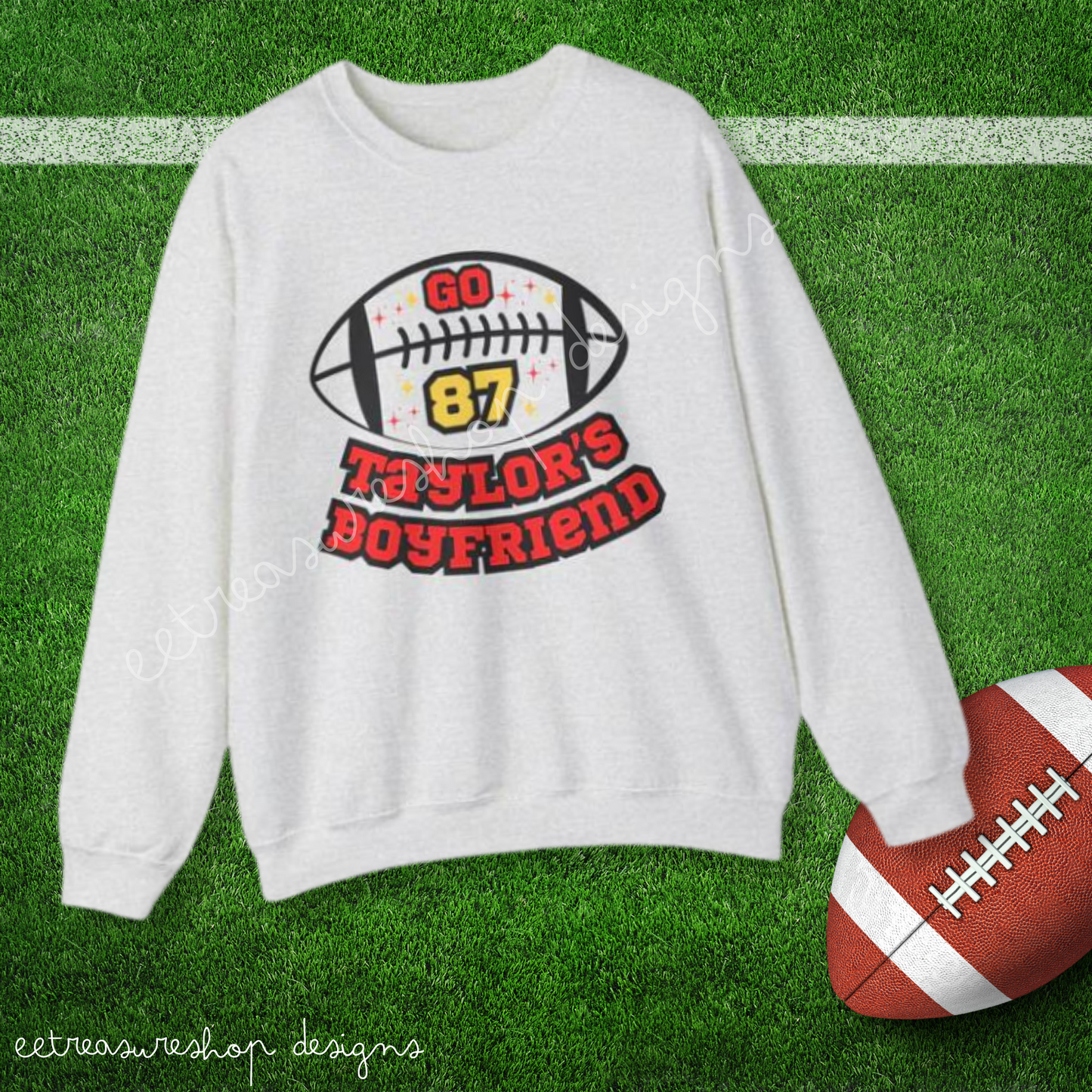 Go Taylor's Boyfriend Unisex Crewneck Sweatshirt, Swiftie Sweatshirt, Taylor Swift Fan Football Shirt, Swiftie Christmas Gift