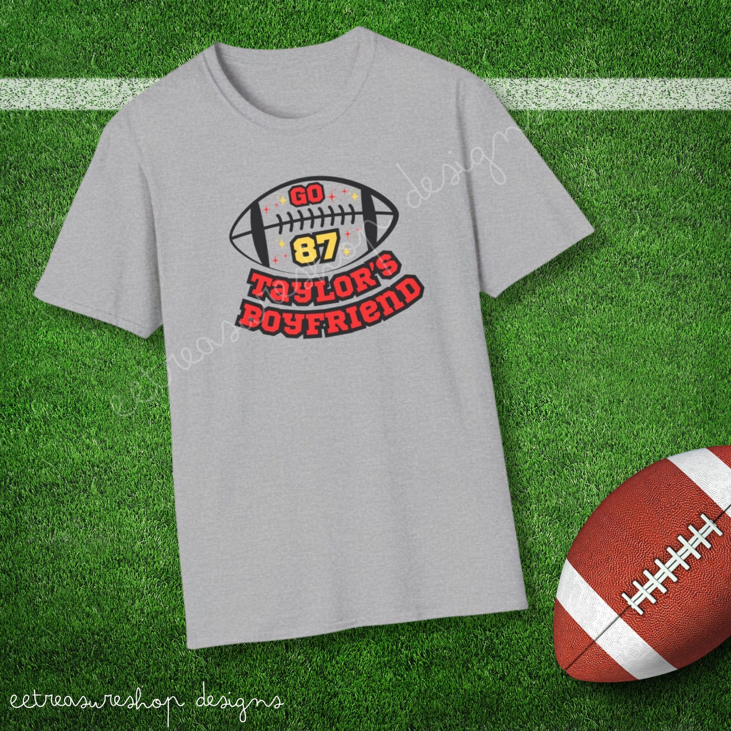 Go Taylors Boyfriend Unisex Softstyle T-Shirt, Taylor Travis Football Tee, Birthday Gift for Swiftie Friend, Valentines Gift for Swiftie
