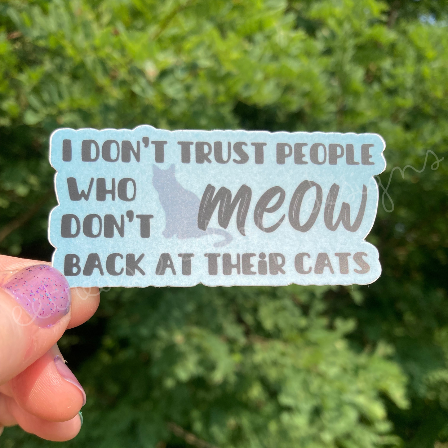 Cat Lover Vinyl Waterproof Sticker