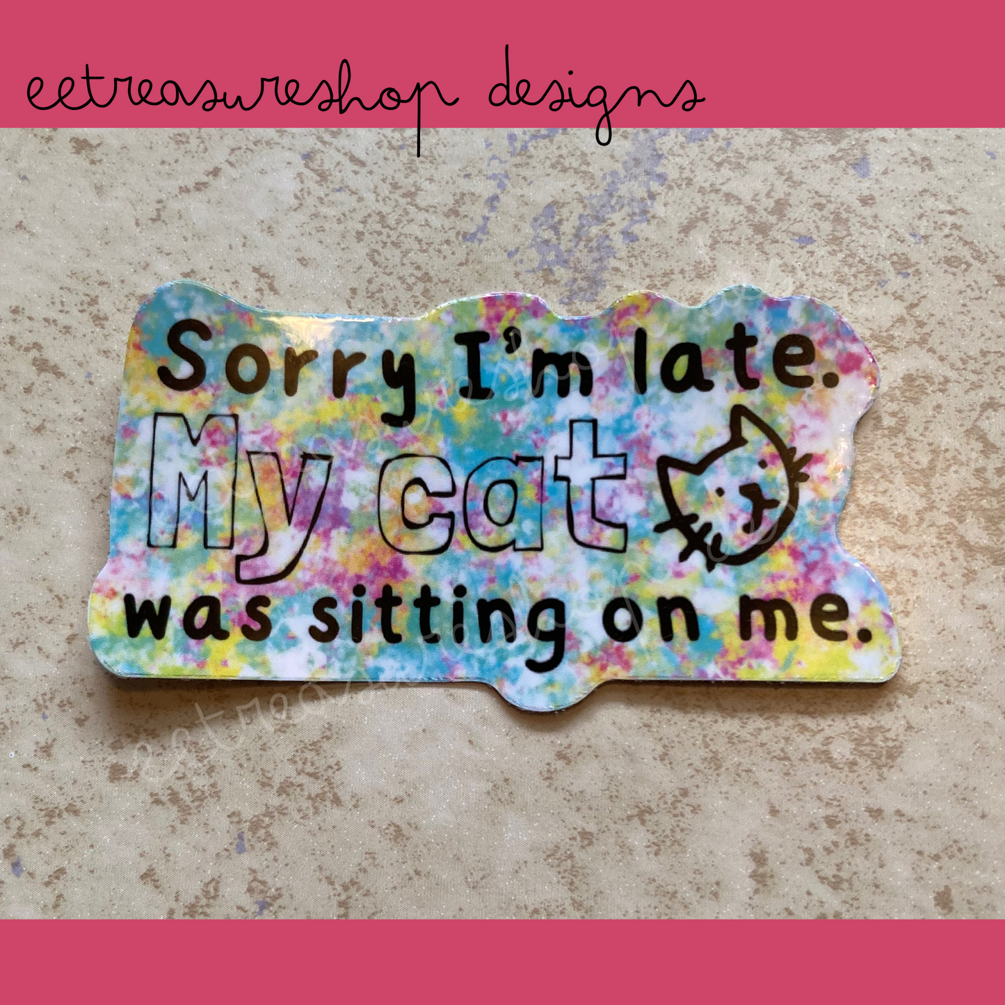 Cat Lover Vinyl Waterproof Stickers, 7 Sticker Bundle