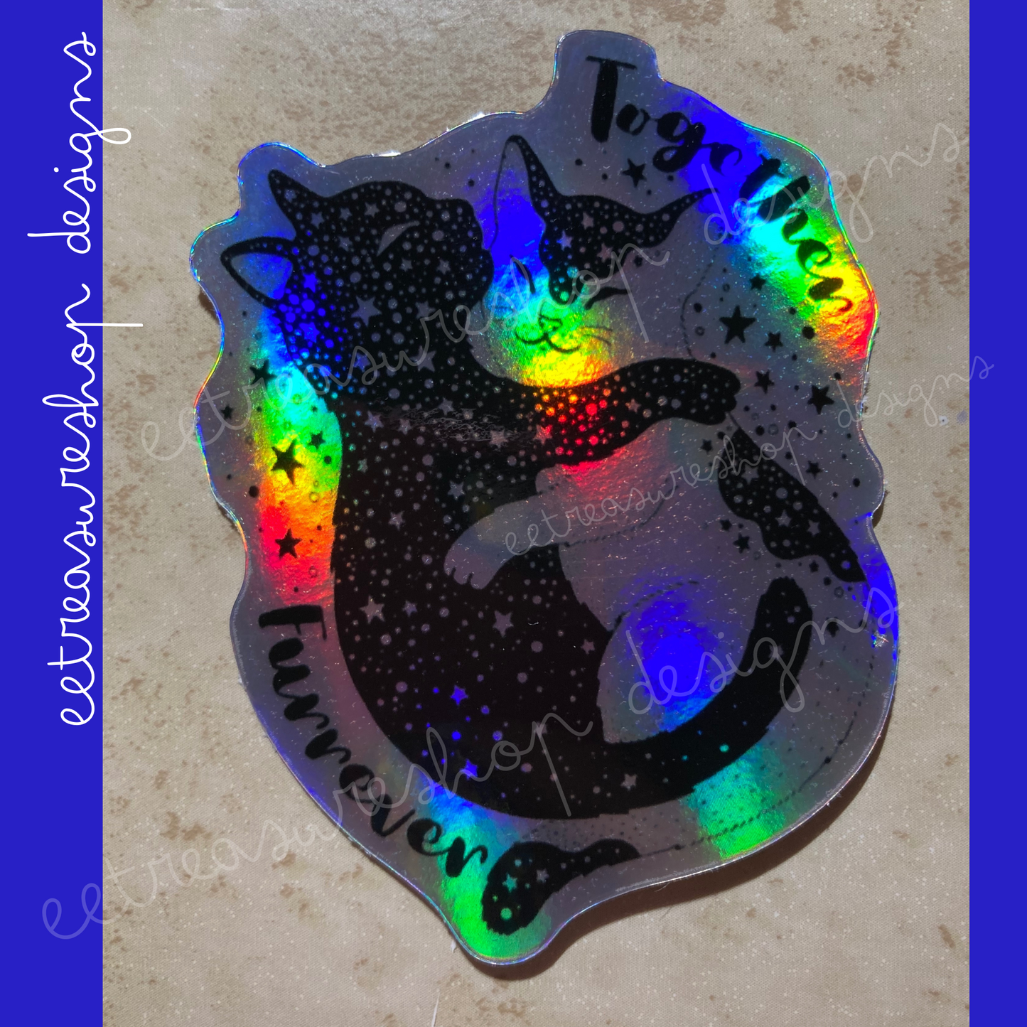 Cat Lover Vinyl Waterproof Stickers, 7 Sticker Bundle