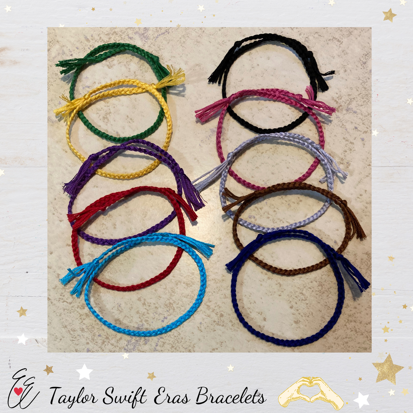 Taylor Swift Eras Inspired Thread Braided Friendship Bracelets
